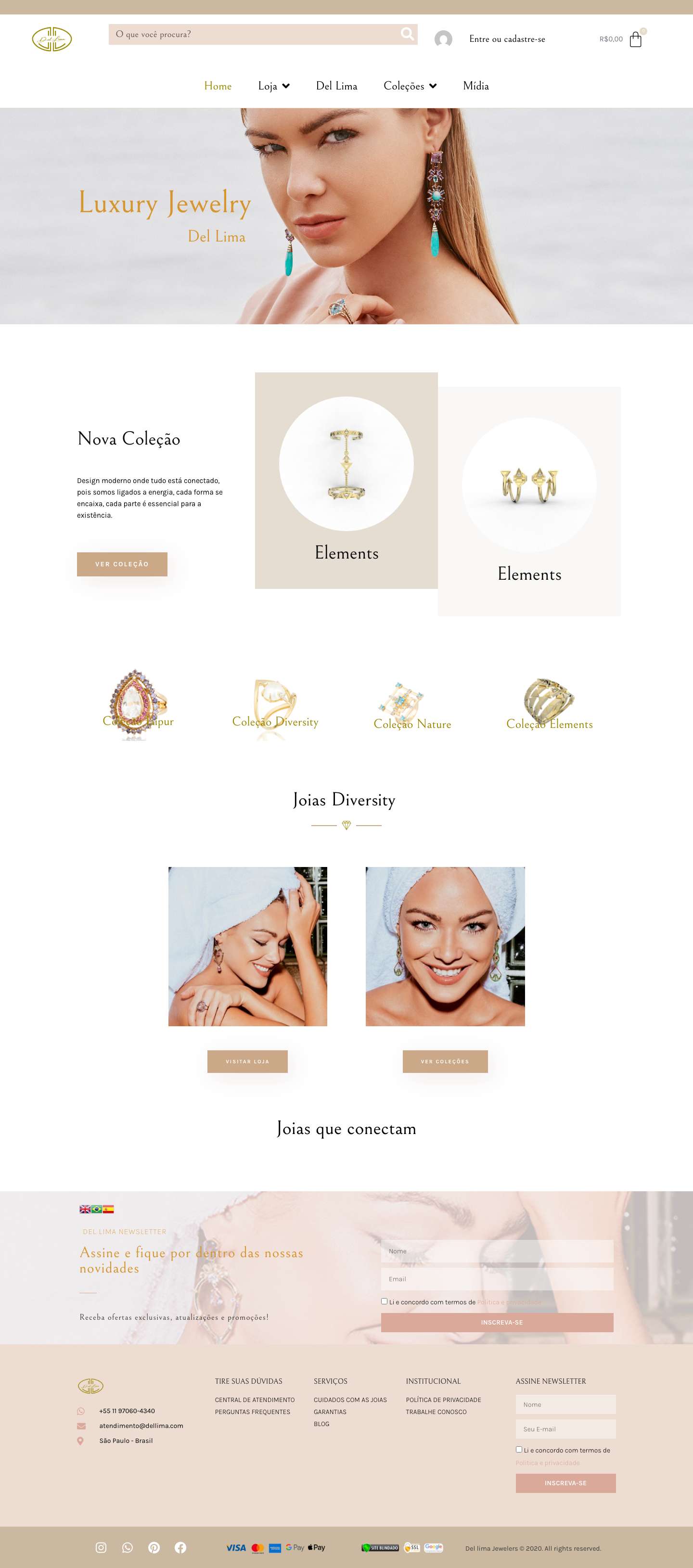 Del lima - Joias de luxo - Full Screenshot