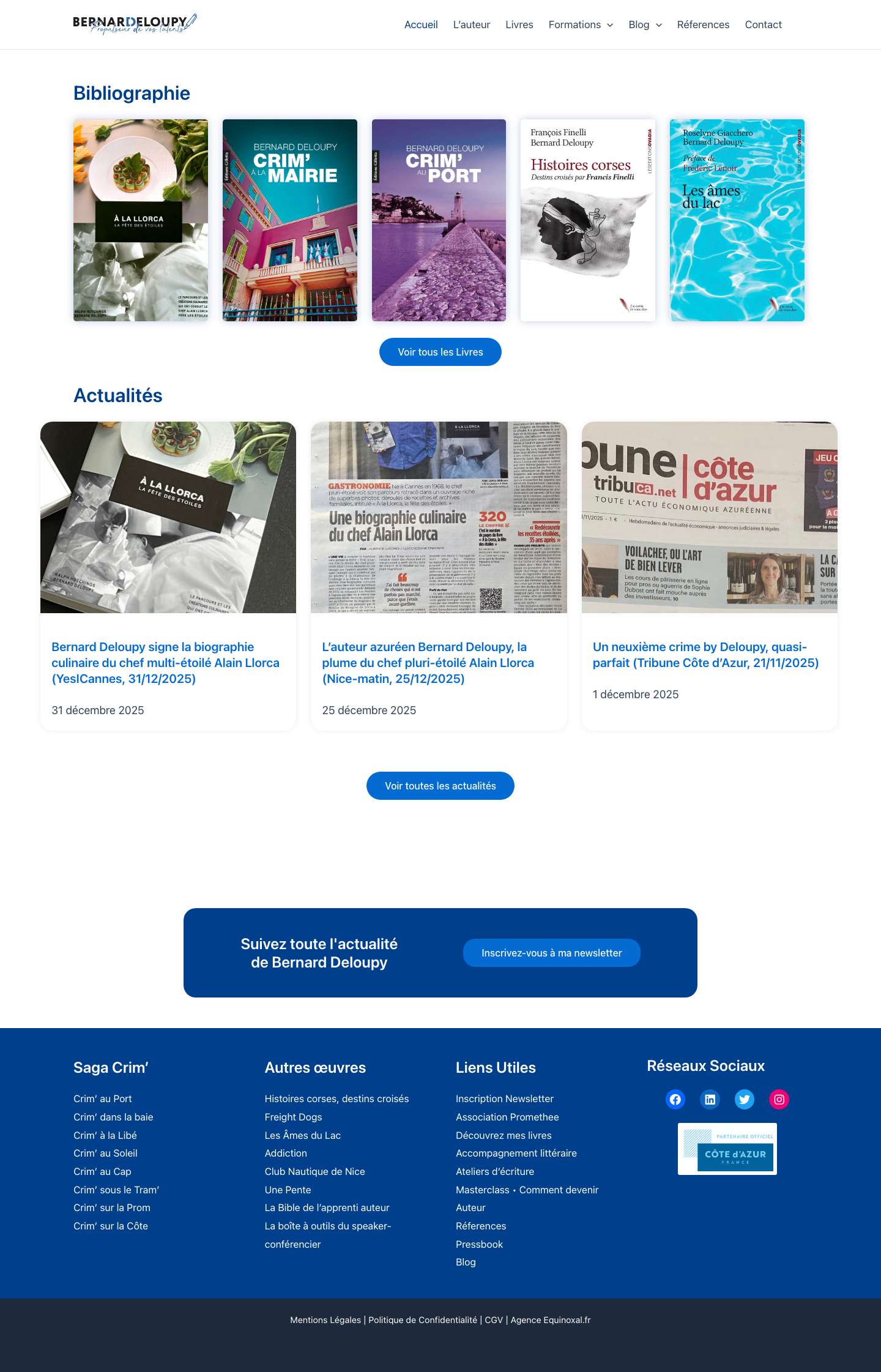 Bernard Deloupy • Écrivain de polars - Full Screenshot