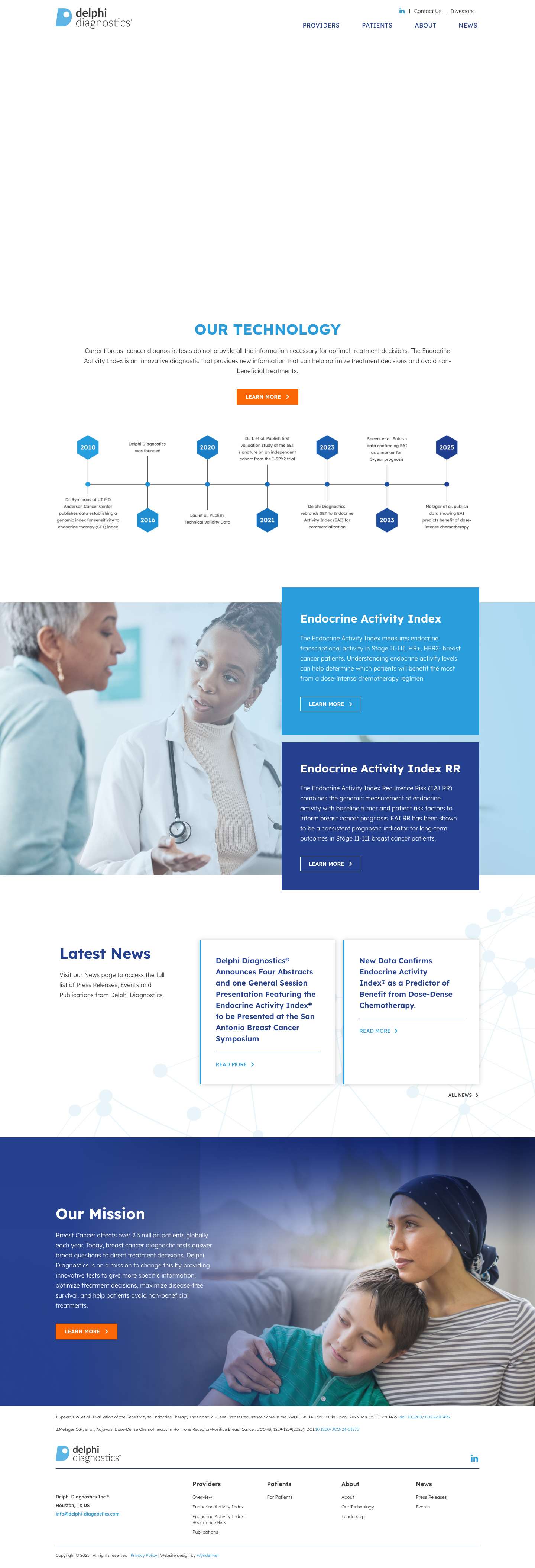 Homepage - Delphi Diagnostics - Full Screenshot