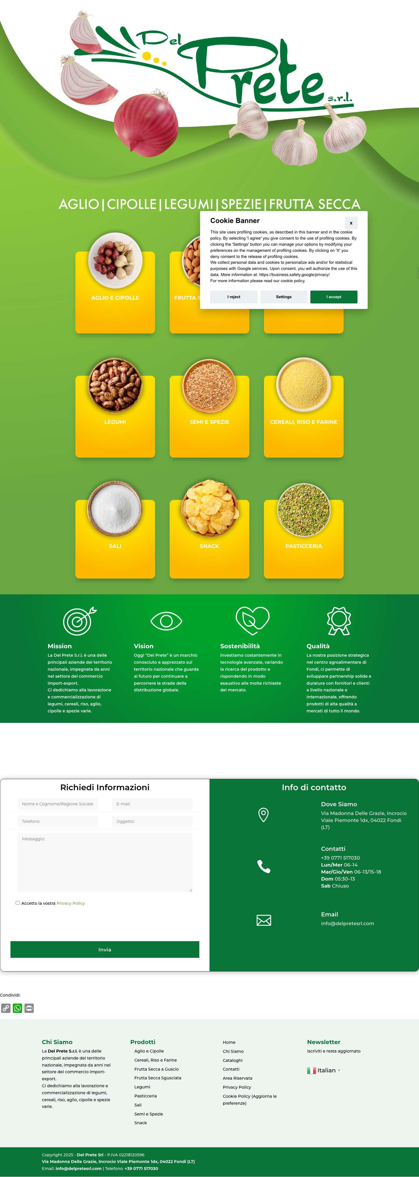 Home - Del Prete Srl - Full Screenshot