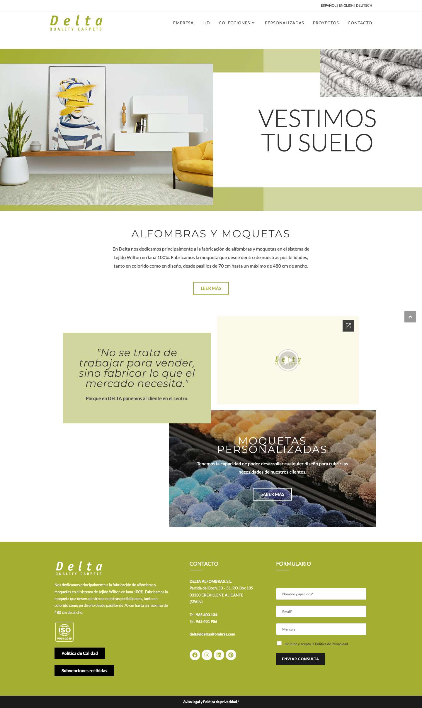 Delta Alfombras - Full Screenshot