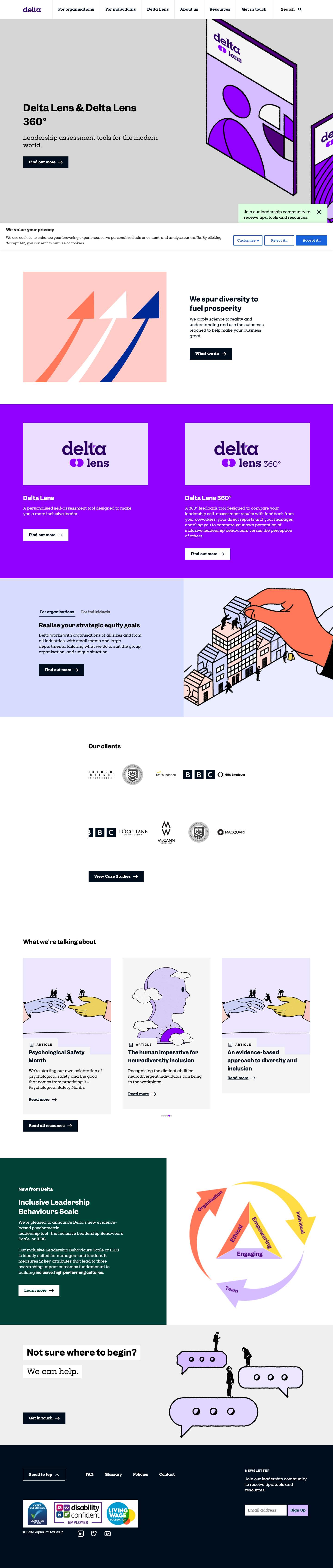 Delta | Leadership and Inclusion Consultancy - Full Screenshot