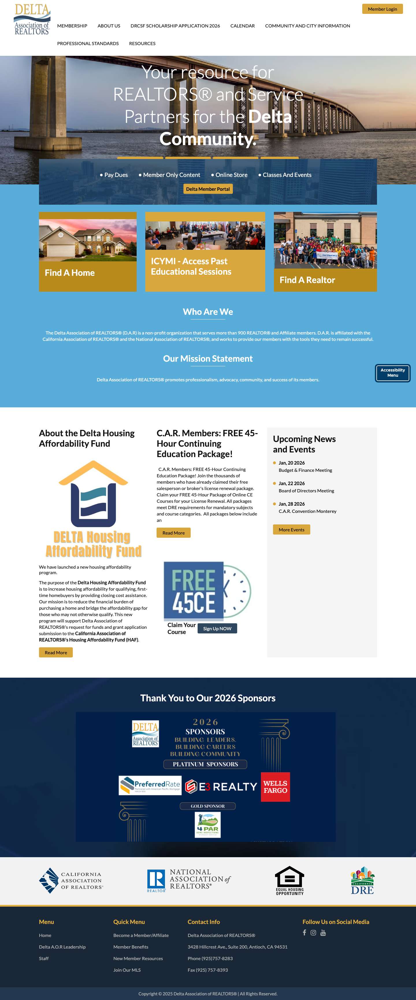 Delta Association of Realtors – Delta Association of Realtors - Full Screenshot