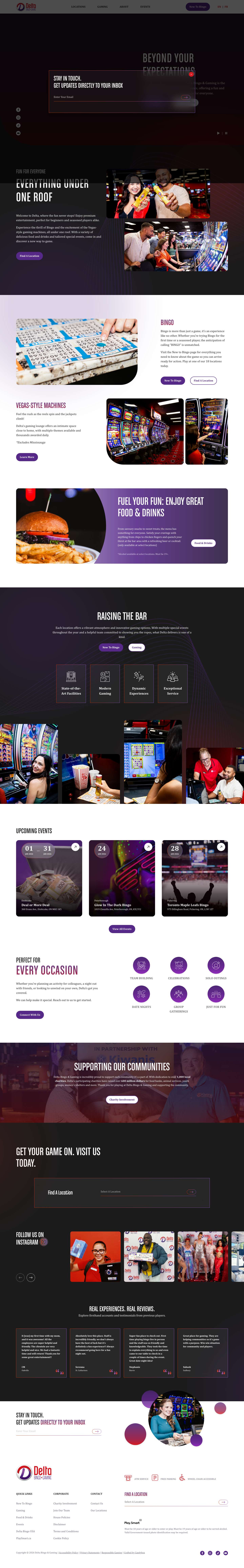 Delta Bingo & Gaming | Ontario’s Bingo Jackpots & Gaming Lounge - Full Screenshot