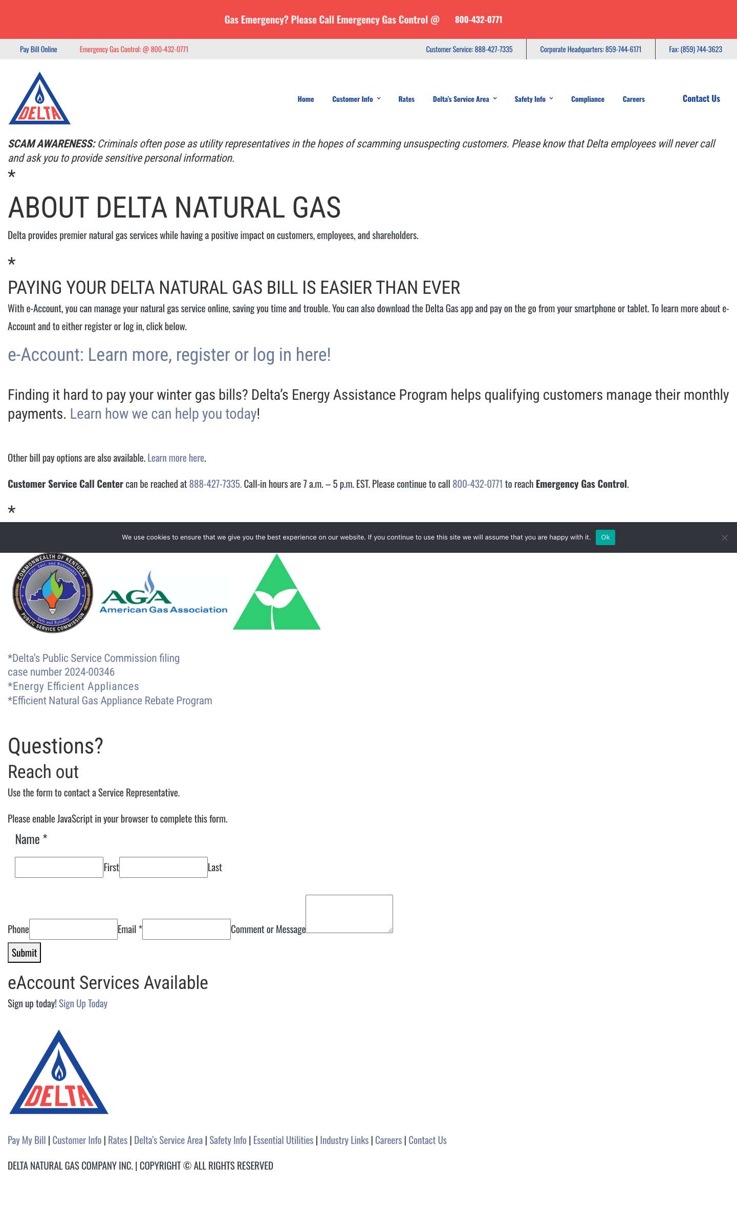 Delta Natural Gas Company, Inc. - Full Screenshot