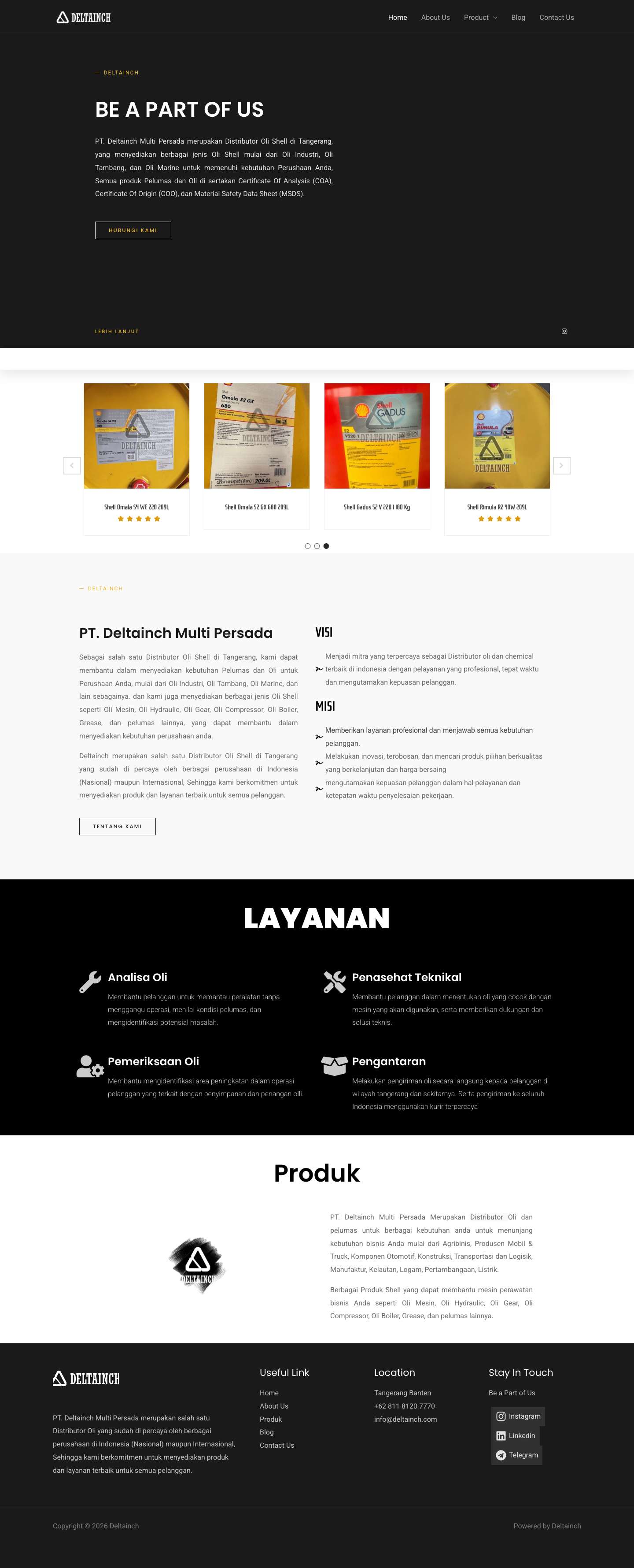 Deltainch – Distributor Oli Shell - Full Screenshot