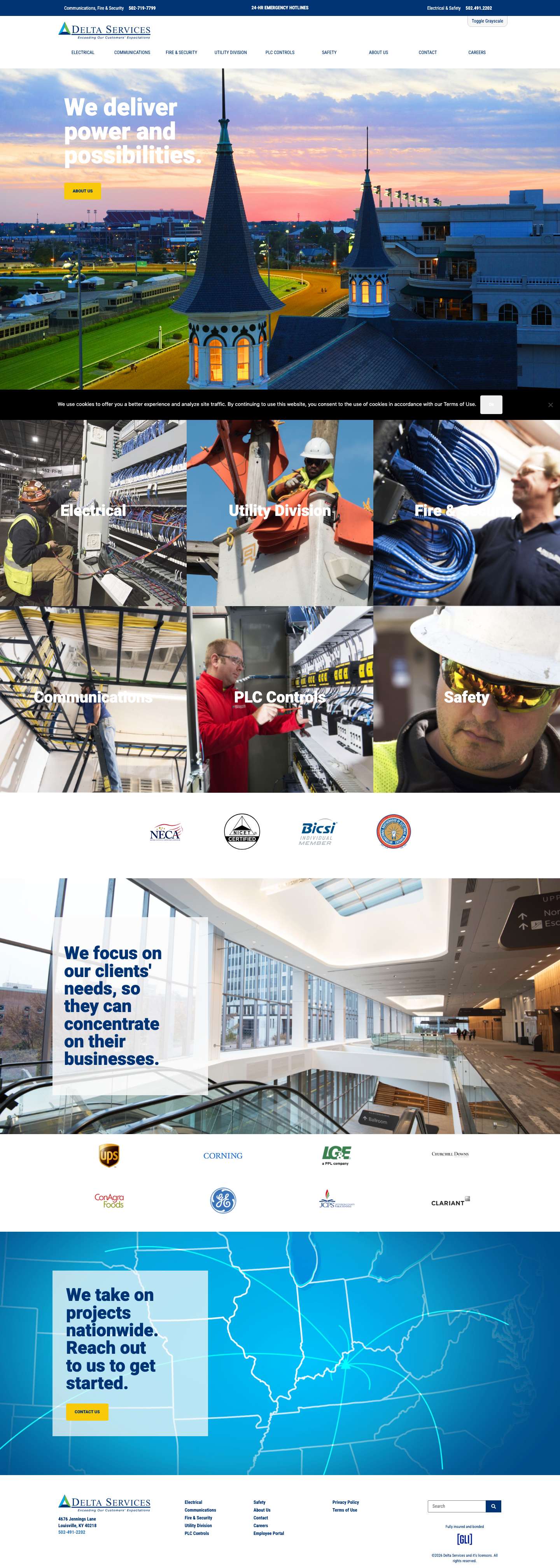 Home - Delta Services - Full Screenshot