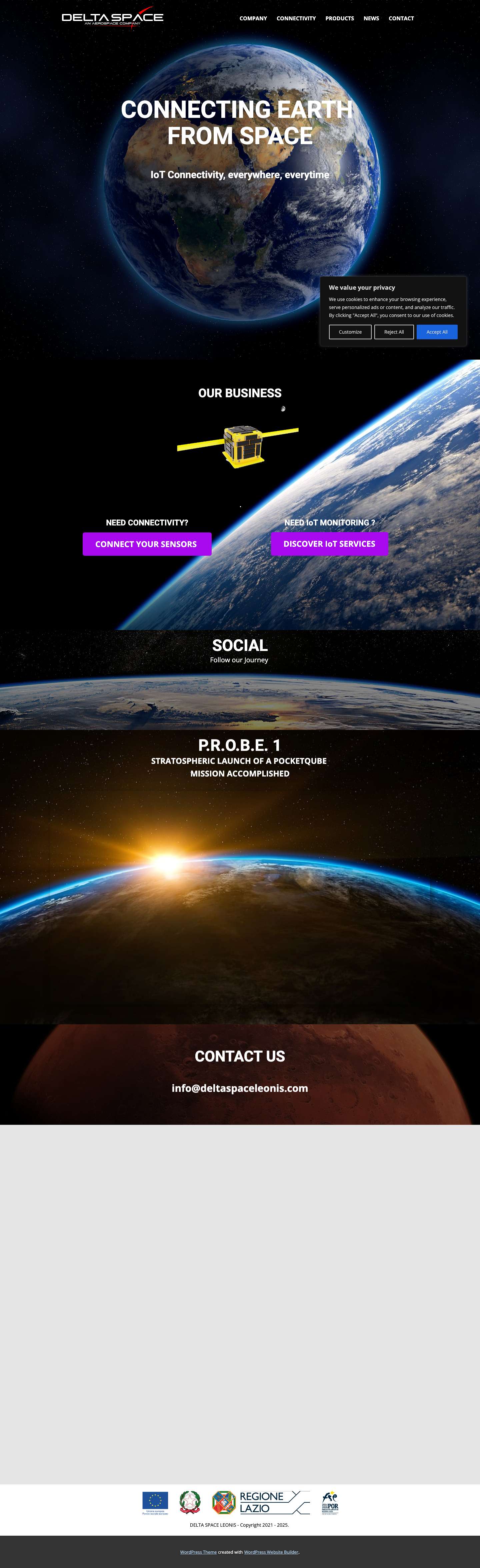 Delta Space Leonis | IoT Sat Solutions - Full Screenshot