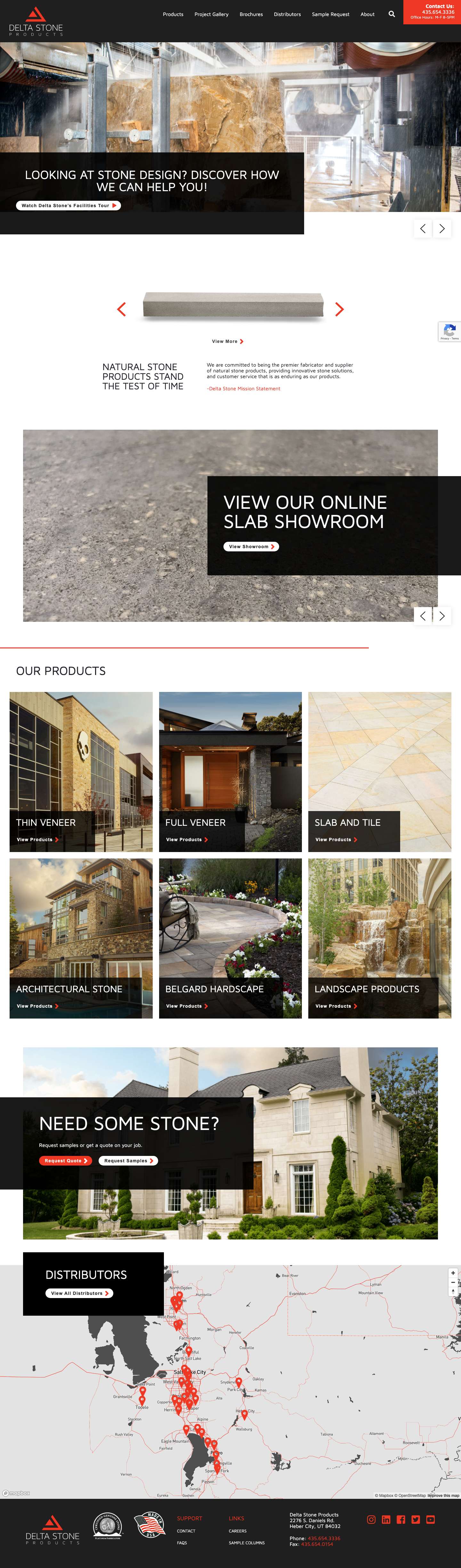 Delta Stone Products Homepage - Delta Stone Products - Full Screenshot
