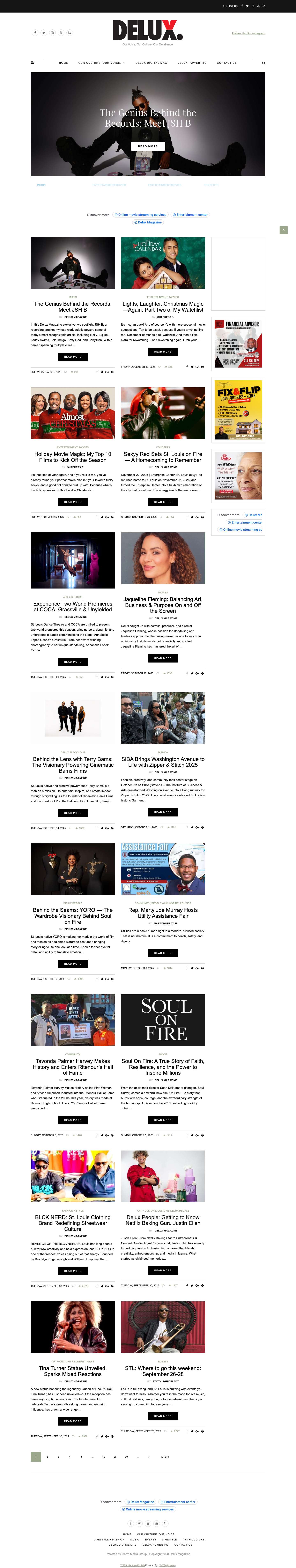 DELUX Magazine - Our Voice. Our Culture. Our Excellence. - Full Screenshot