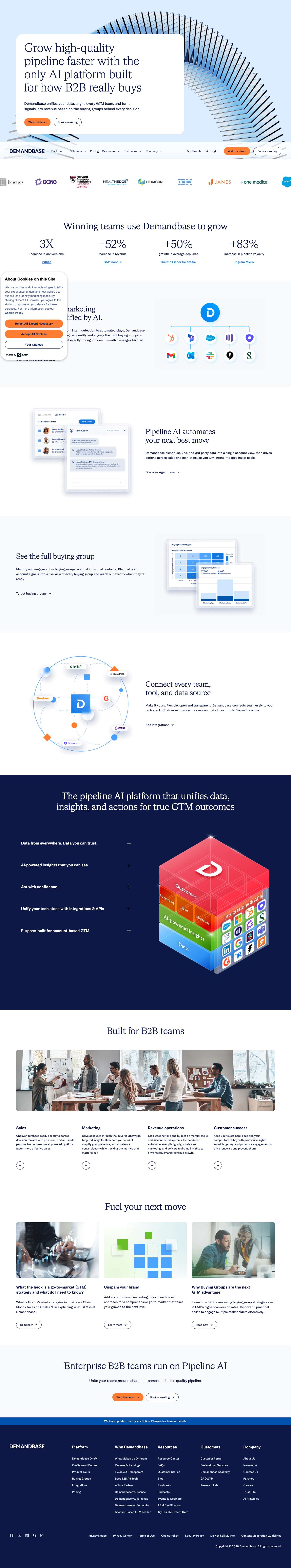 ABM Platform for B2B Sales & Marketing Success | Demandbase - Full Screenshot
