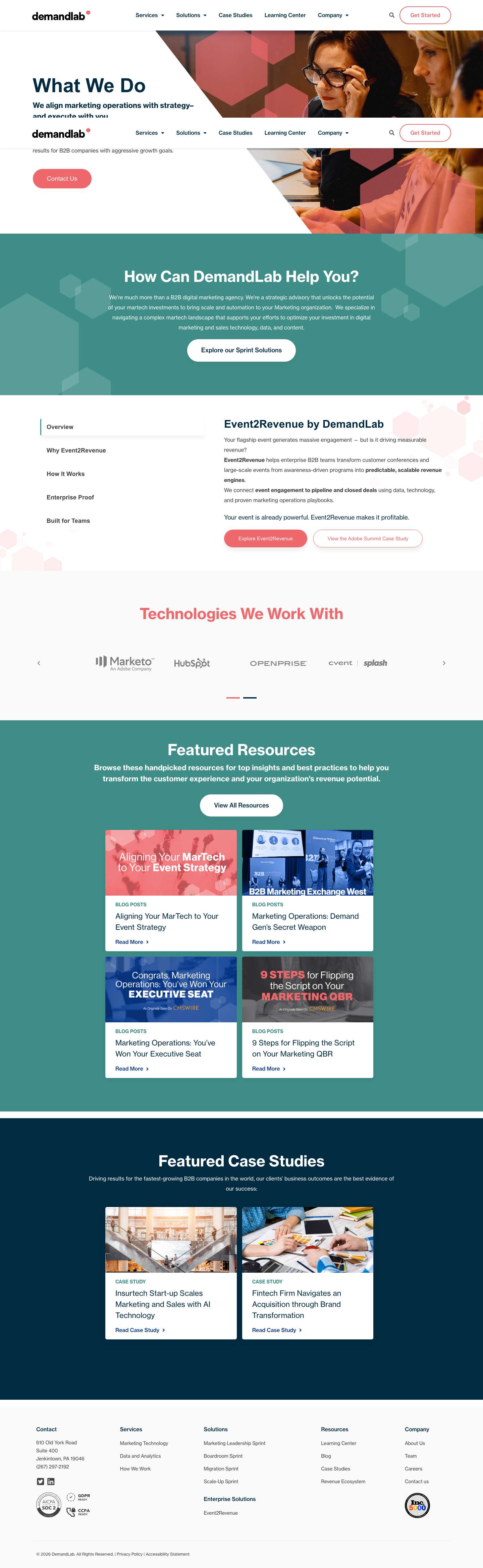 Global B2B Digital Marketing Consulting Agency | DemandLab - Full Screenshot