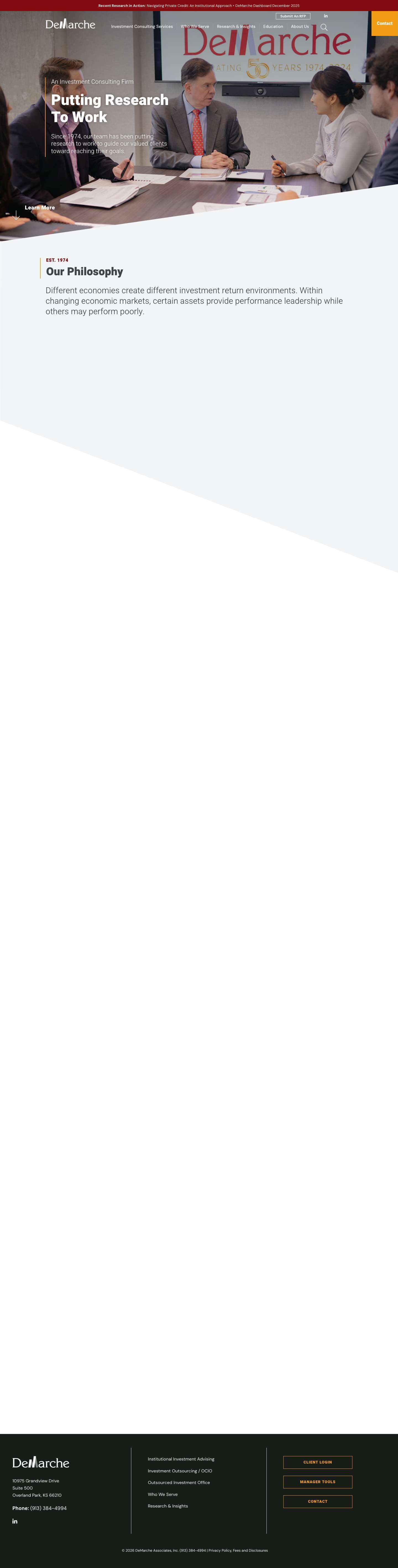 DeMarche | Institutional Investment Solutions for Organizations - Full Screenshot