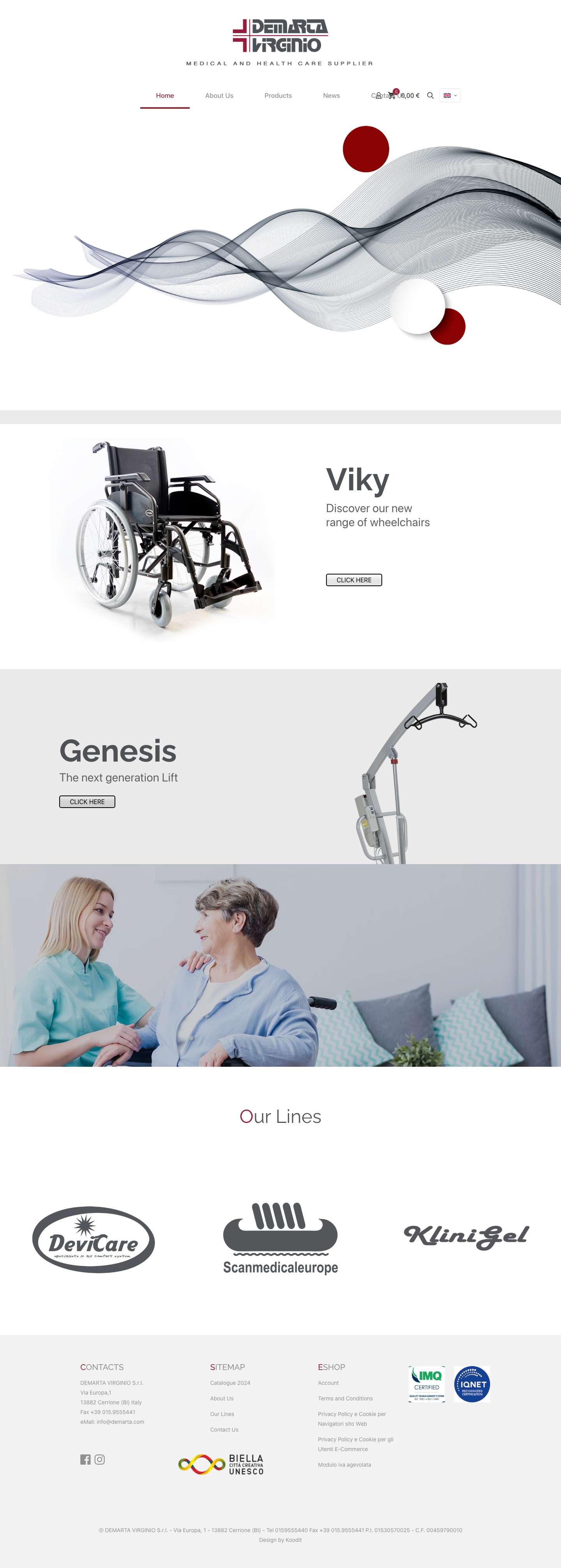 Forniture per assistenza sanitaria e medica | Demarta Virginio S.r.l. - Full Screenshot