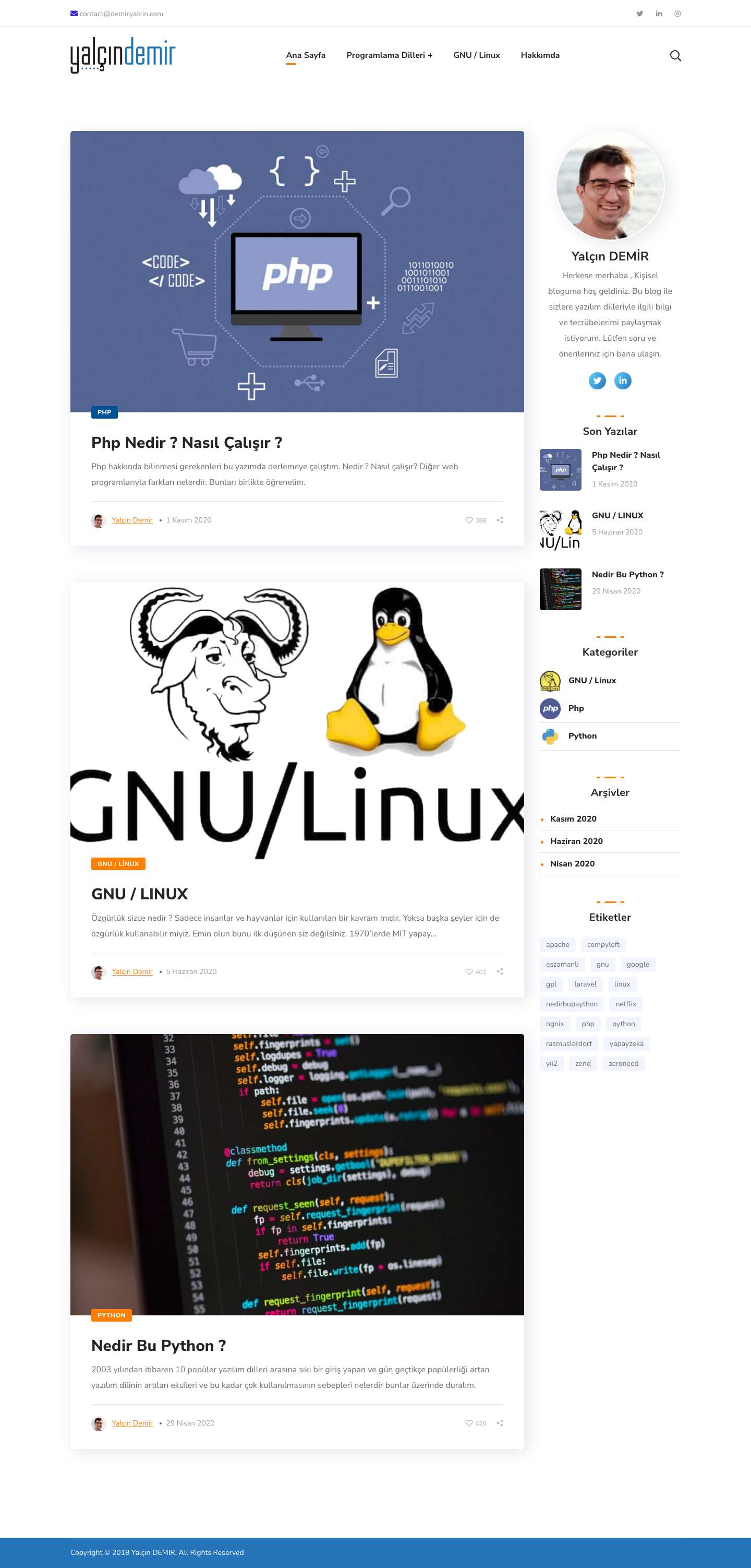 Blog | demiryalcin.com - Full Screenshot