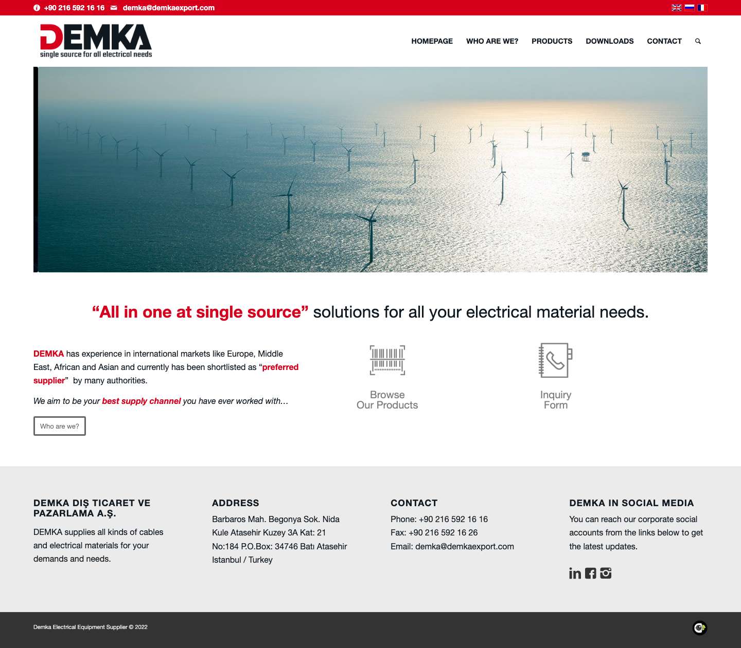 Demka Electrical Suppliers – Wholesale solutions for electrical needs - Full Screenshot