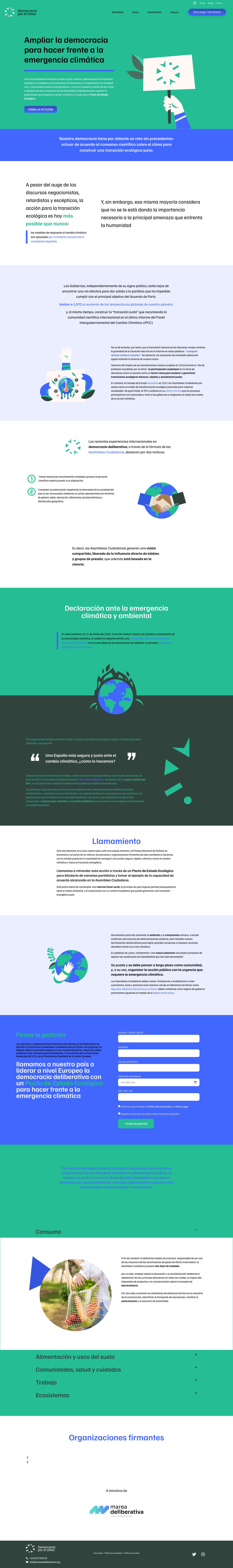 Democracia por el clima - Pacto de Estado Ecológico - Full Screenshot