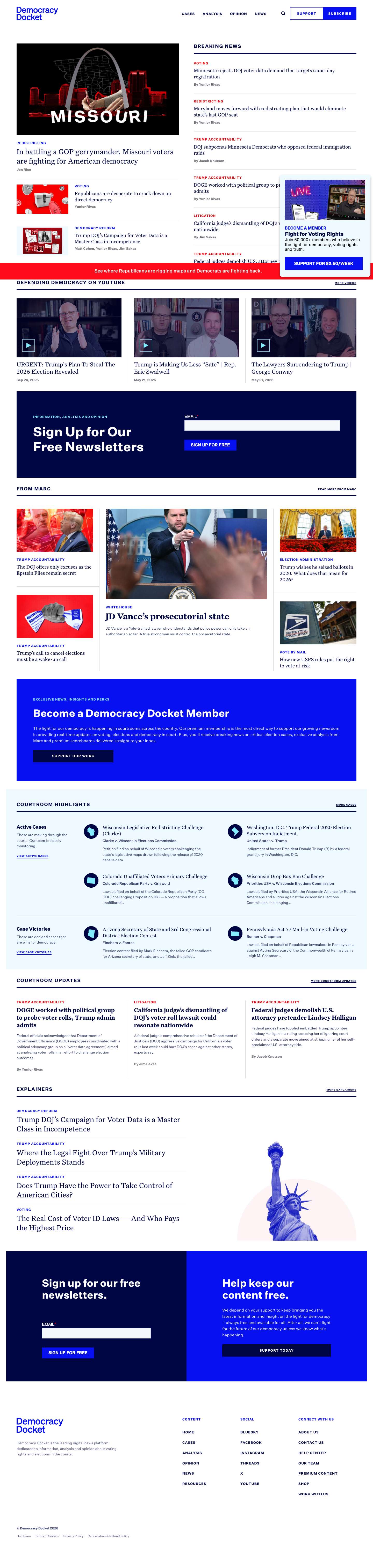 Democracy Docket - Full Screenshot