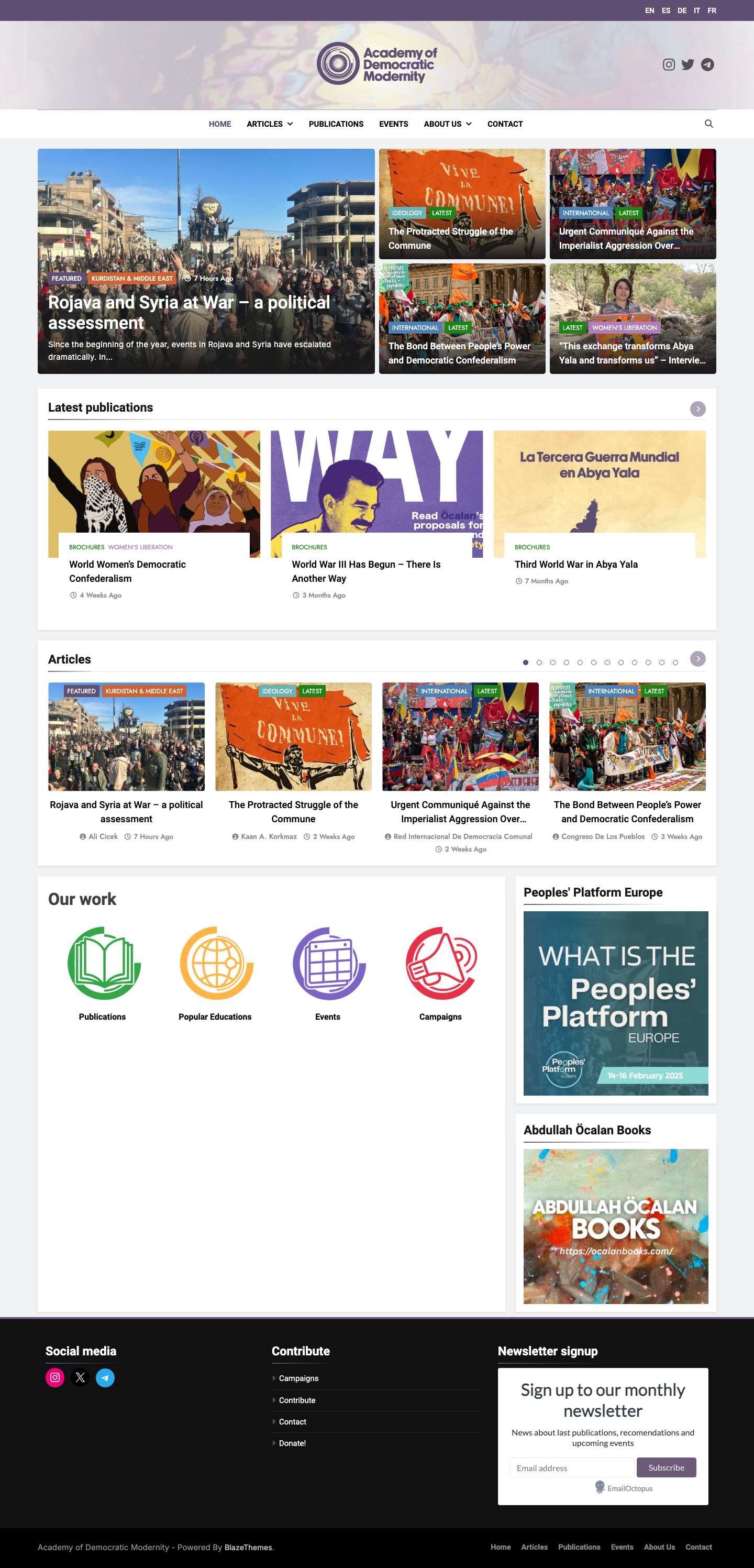 Academy of Democratic Modernity - Full Screenshot