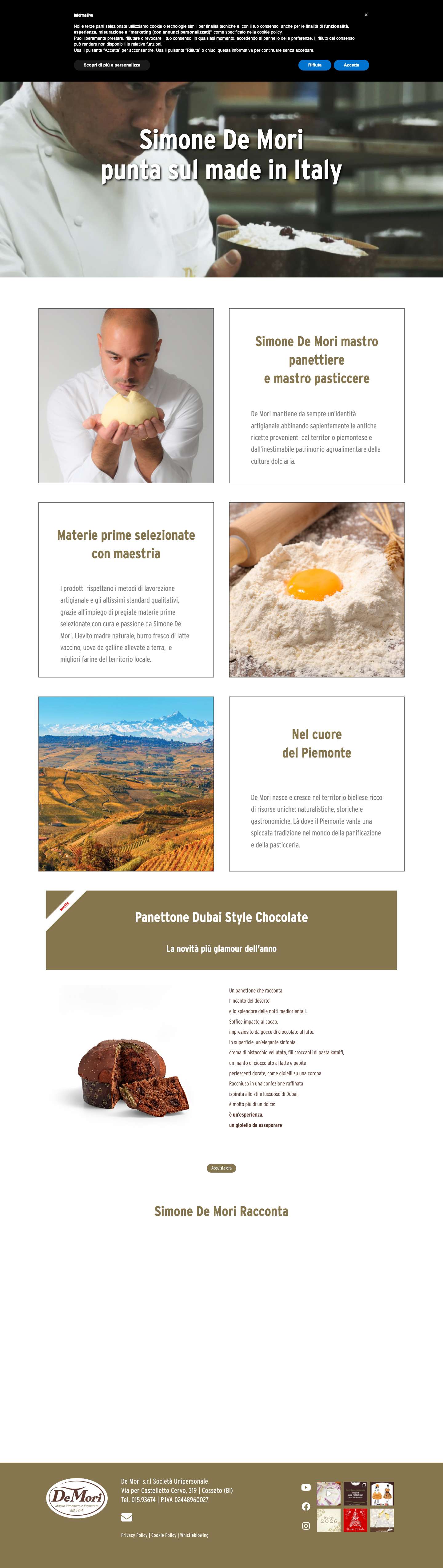 De Mori Simone – Panettoni, Colombe e Prodotti Tipici Piemontesi – De Mori - Full Screenshot