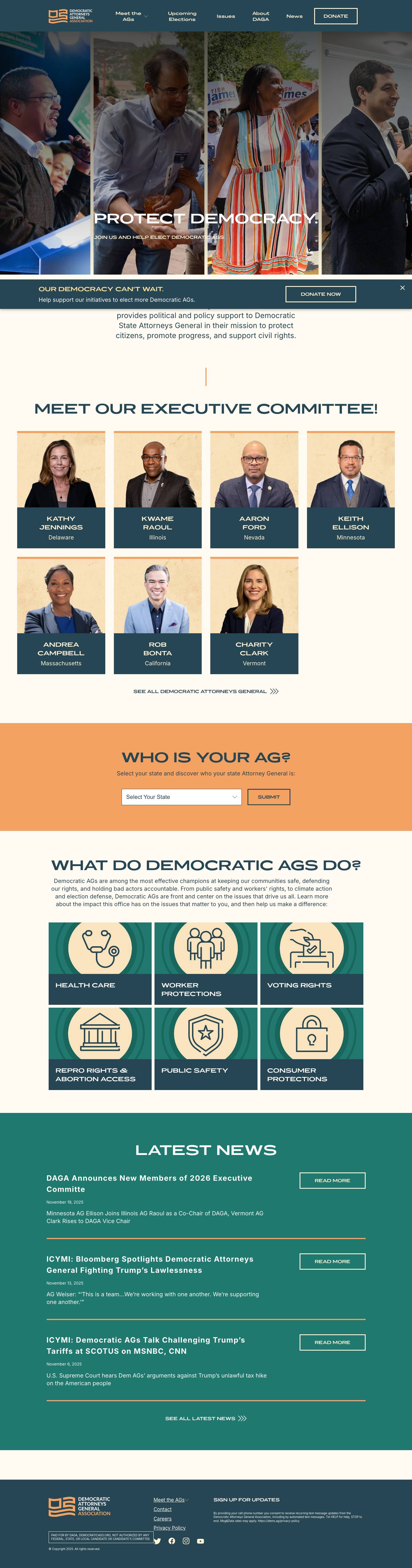 Home - Democratic Attorneys General Association - Full Screenshot