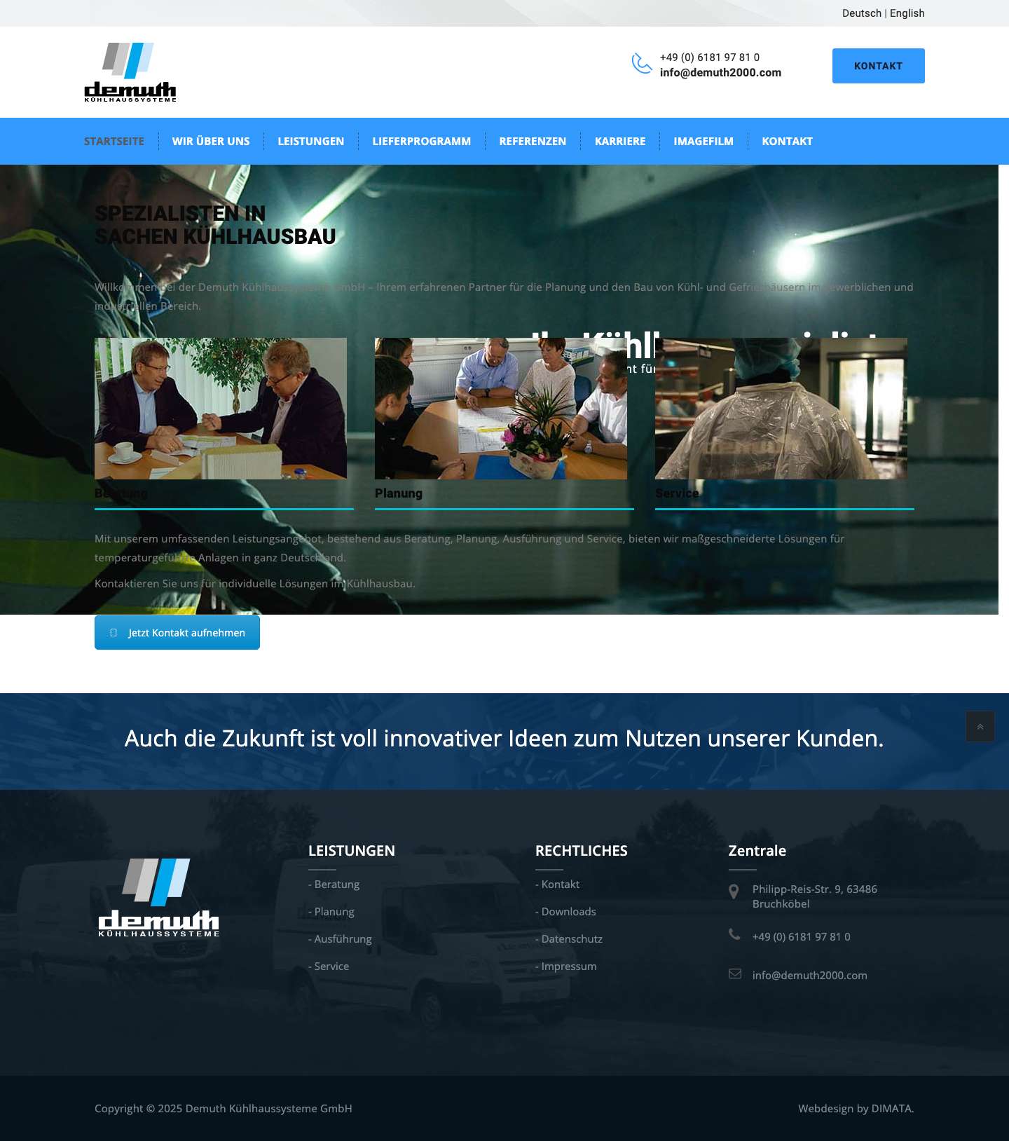 Demuth Kühlhaussysteme GmbH - Full Screenshot