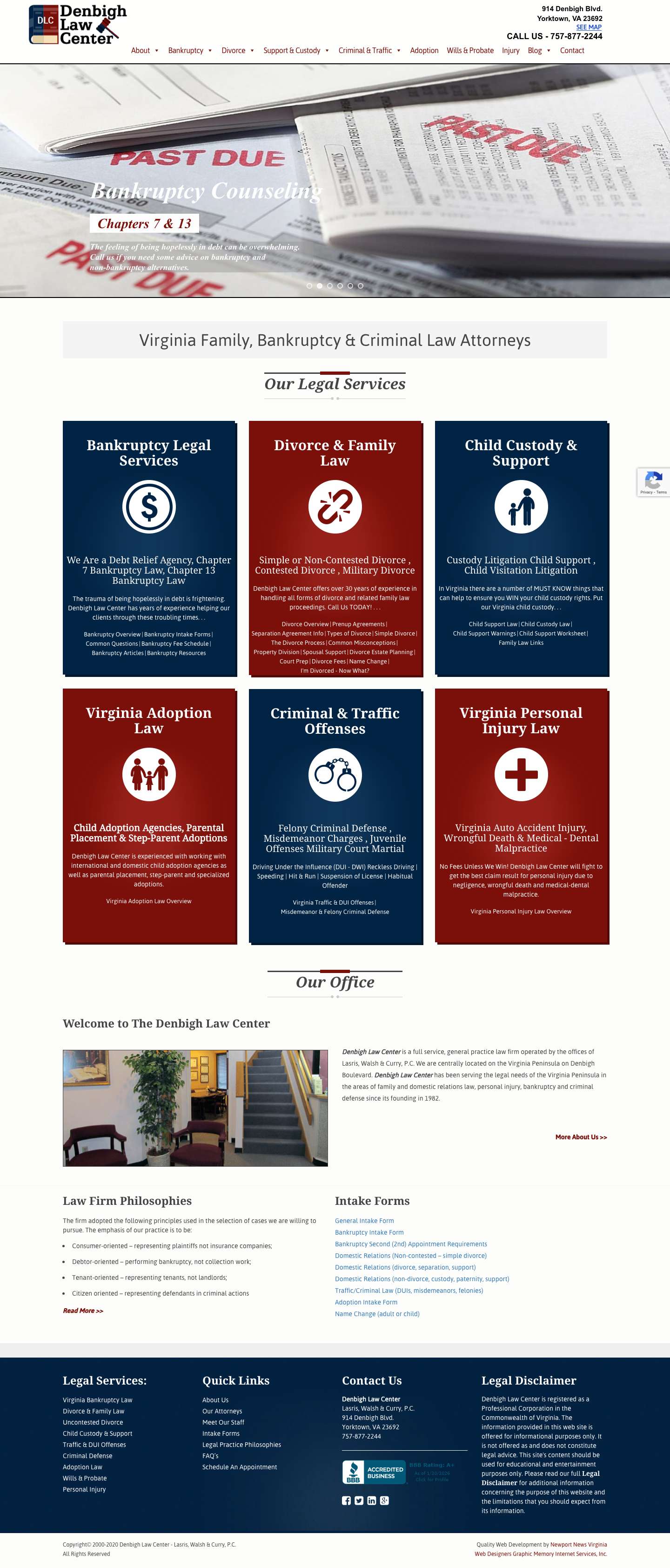 Bankruptcy - Divorce - Criminal Defense Attorneys - Full Screenshot