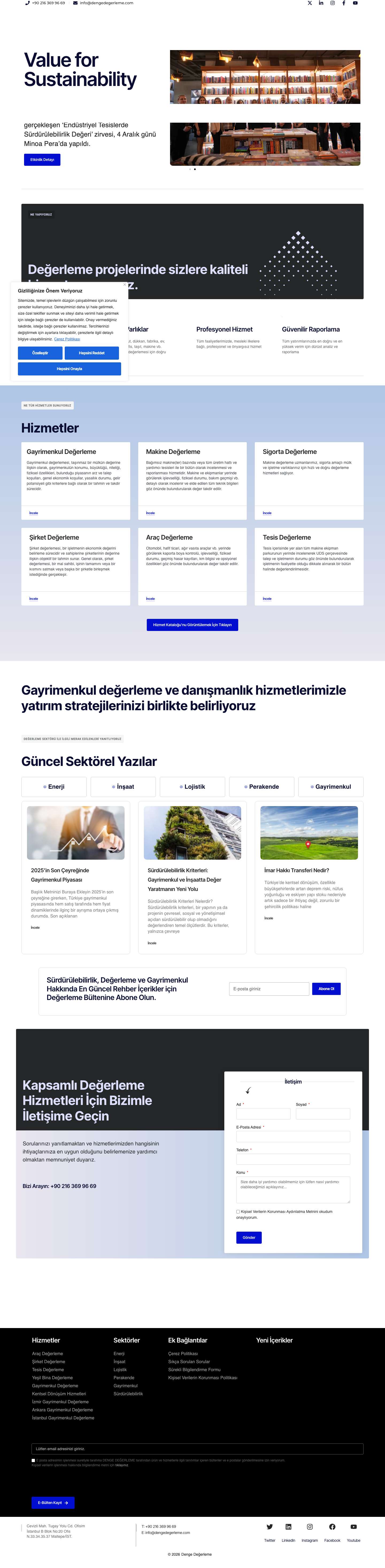 Denge Değerleme | Araç, Şirket, Tesis, Gayrimenkul Değerleme - Full Screenshot