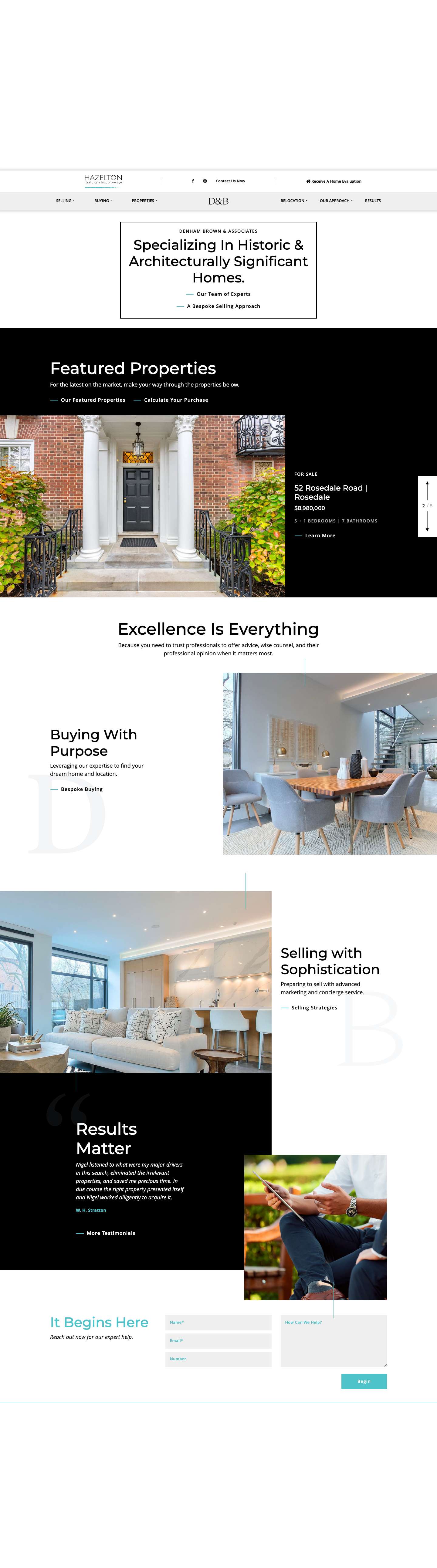 Toronto Luxury Real Estate | Denham Brown & Associates - Full Screenshot