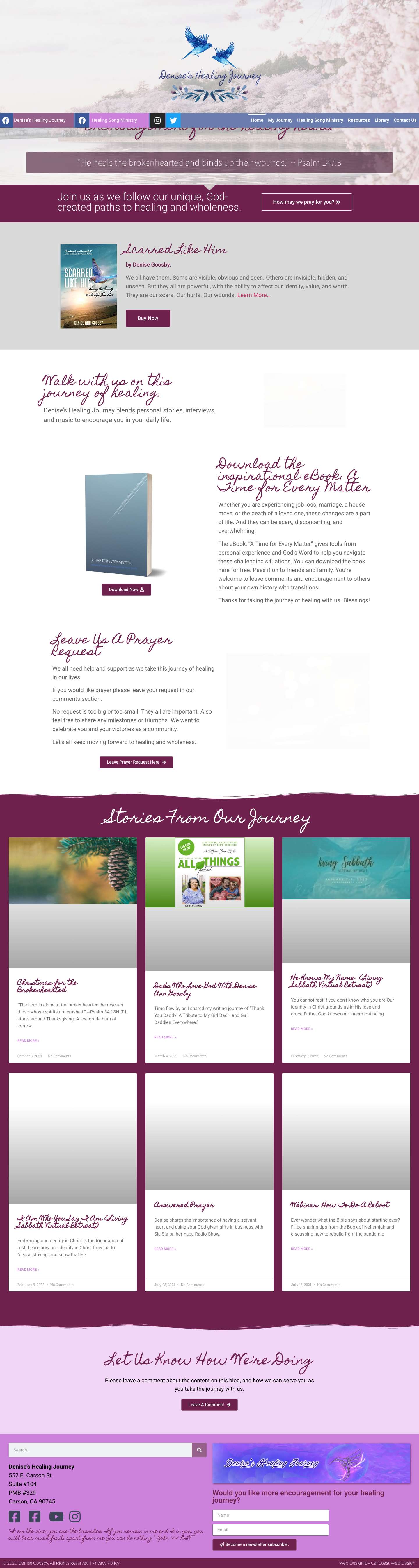 Home - Denise's Healing Journey - Full Screenshot