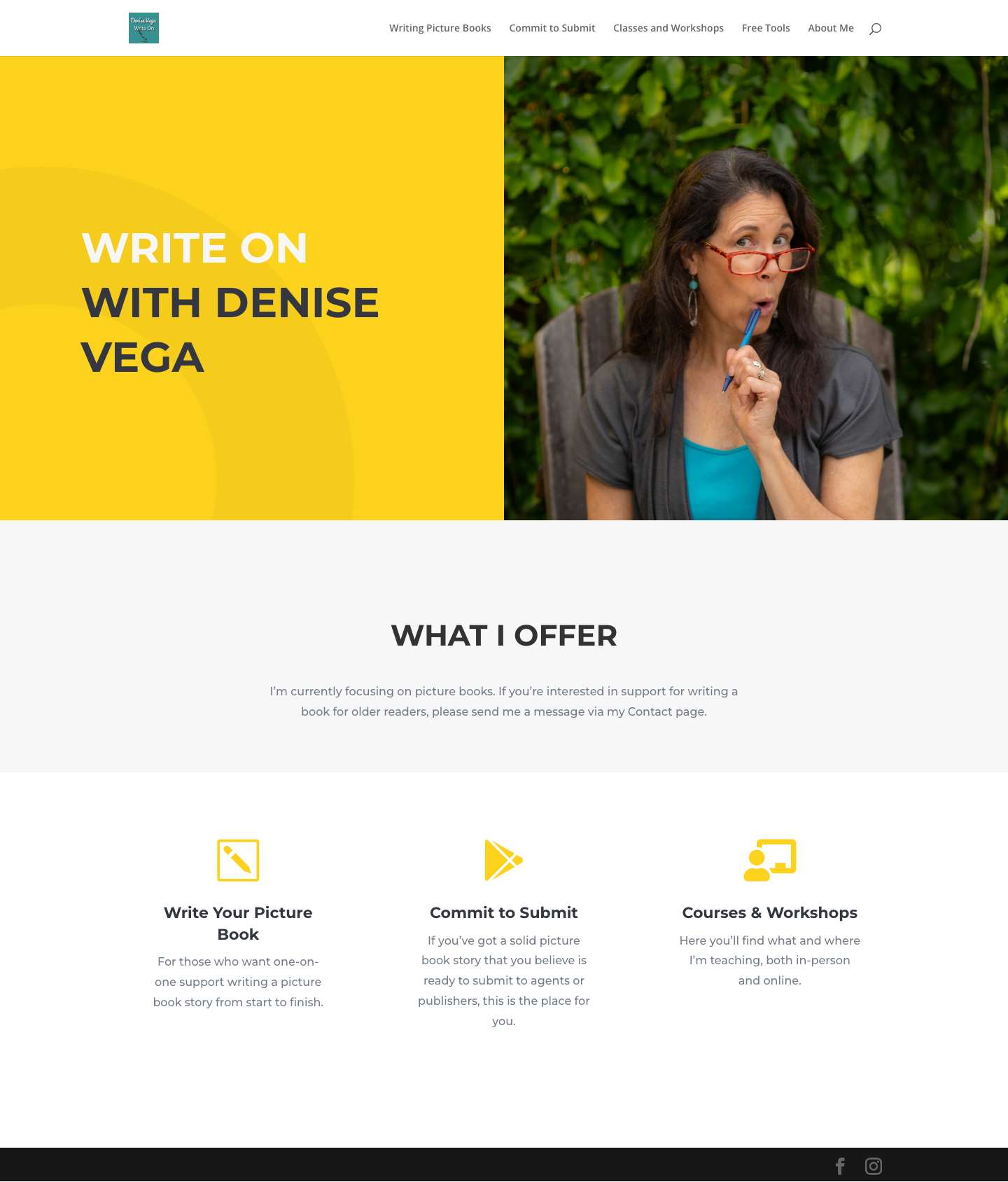 Denise Vega's Let's Write Site! | Learn how to write for kids in a variety of ways and formats. - Full Screenshot