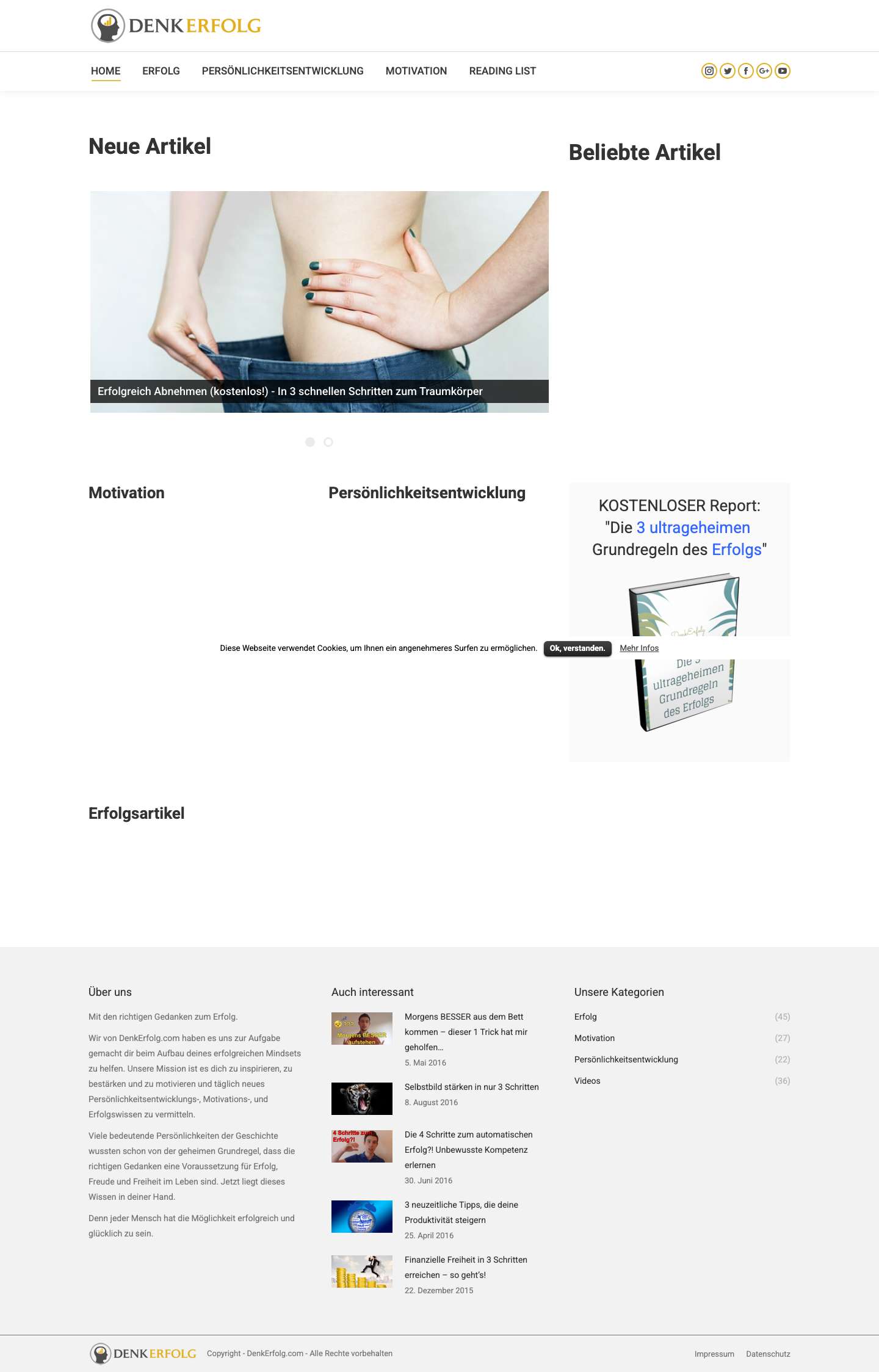 DenkErfolg: Persönlichkeitsentwicklung | Motivation | Erfolg - Full Screenshot