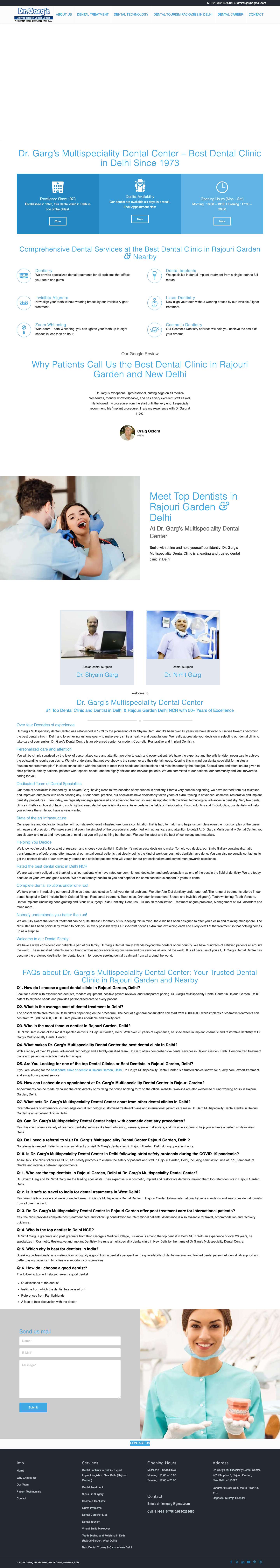 Best Dental Clinic in Delhi | Dentist in Rajouri Garden NCRPrevious - Full Screenshot