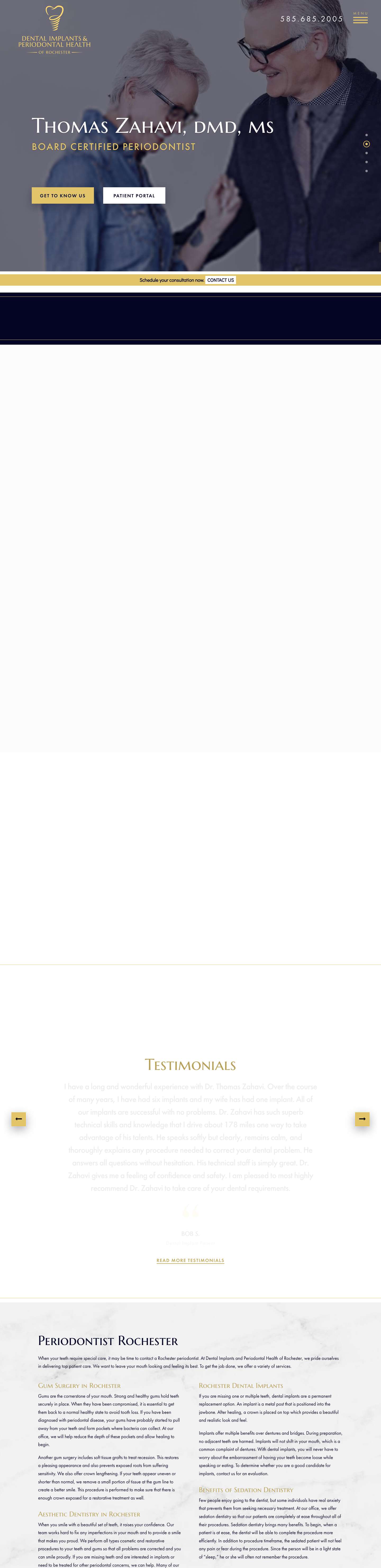 Cosmetic Dentist & Periodontal Dentist Rochester NY - Full Screenshot