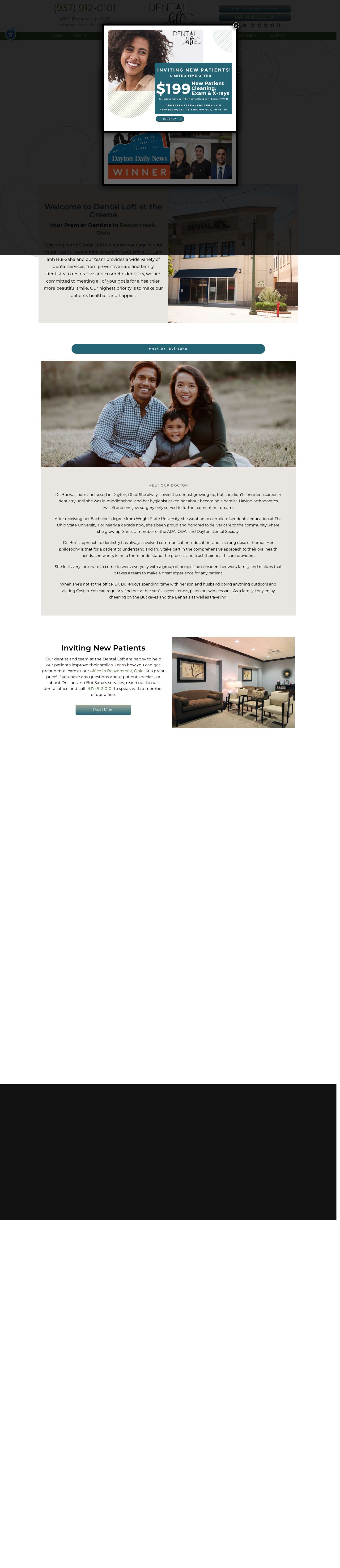 Dentist in Beavercreek, OH | Dental Loft at the Greene - Full Screenshot