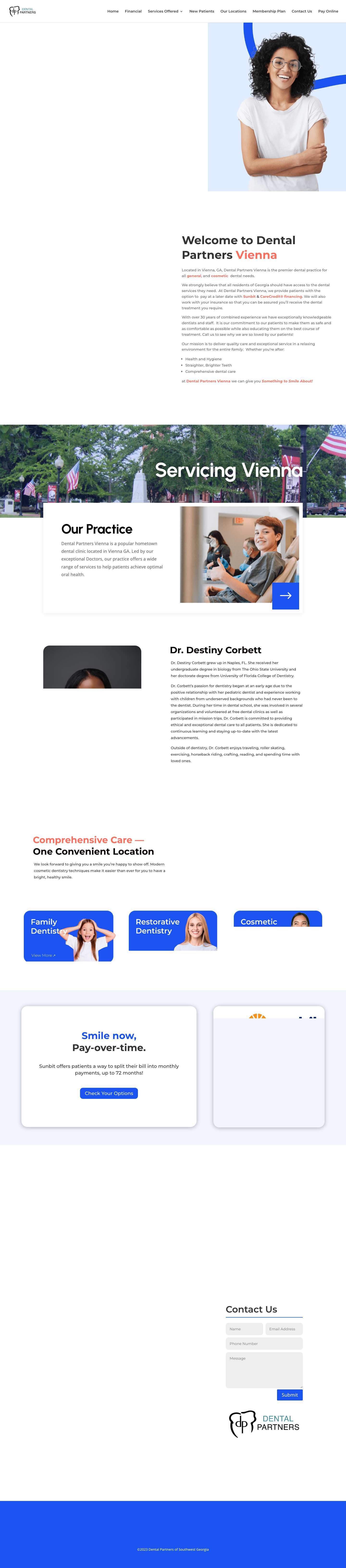 Dentist Vienna GA | Dental Partners Vienna - Full Screenshot