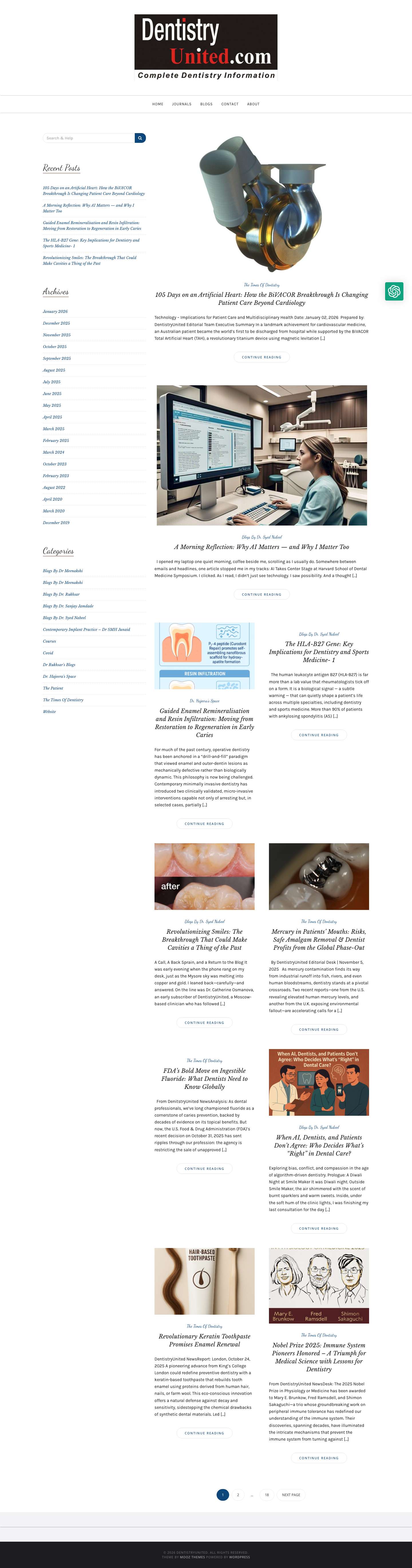 DentistryUnited - Trusted By Dentists Worldwide Since 2004 - Full Screenshot