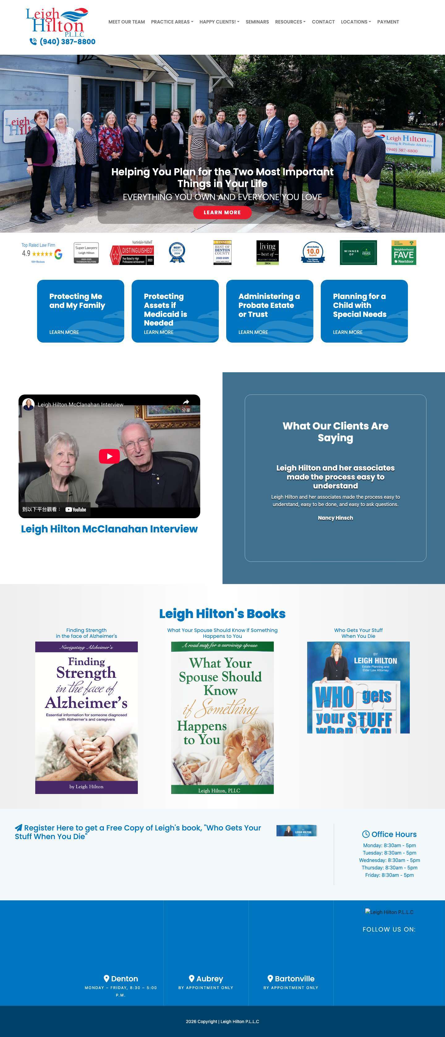 Frontpage - Leigh Hilton - Full Screenshot