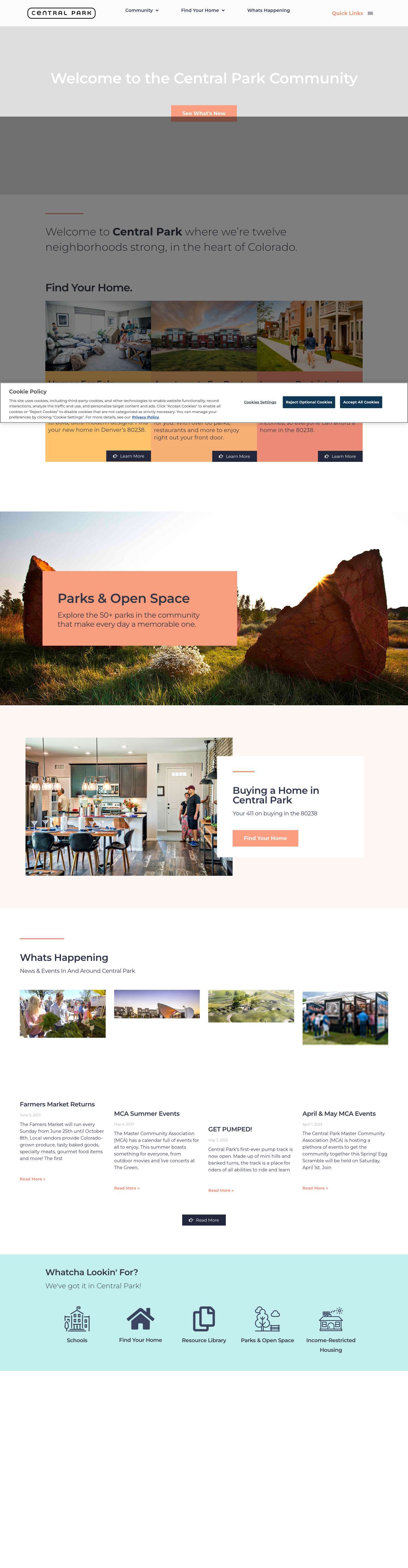 Central Park (Formerly Stapleton) - New Homes in Denver - Full Screenshot