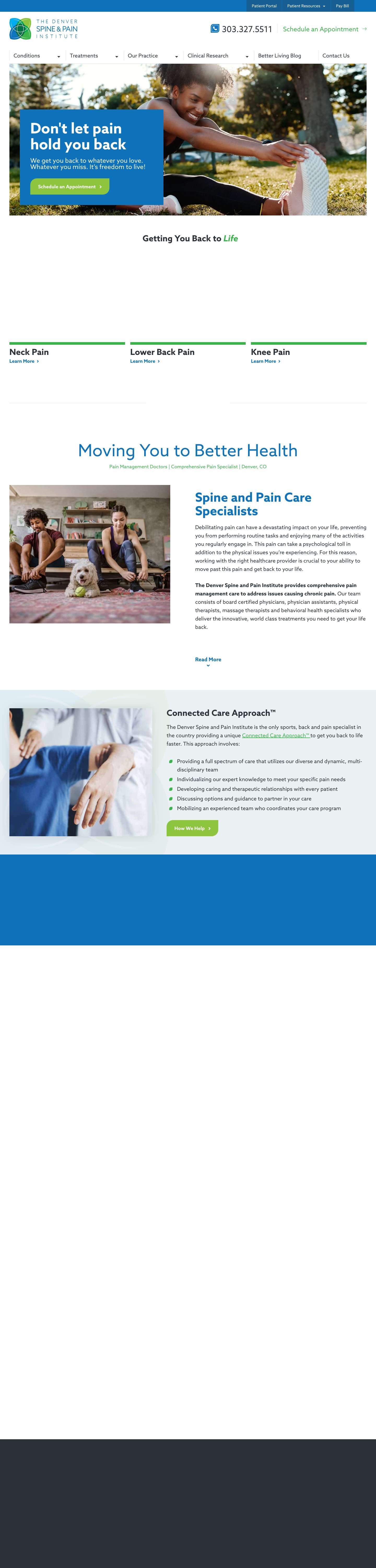 Denver Back Pain Specialists | Proven Relief & Expert Care - Full Screenshot
