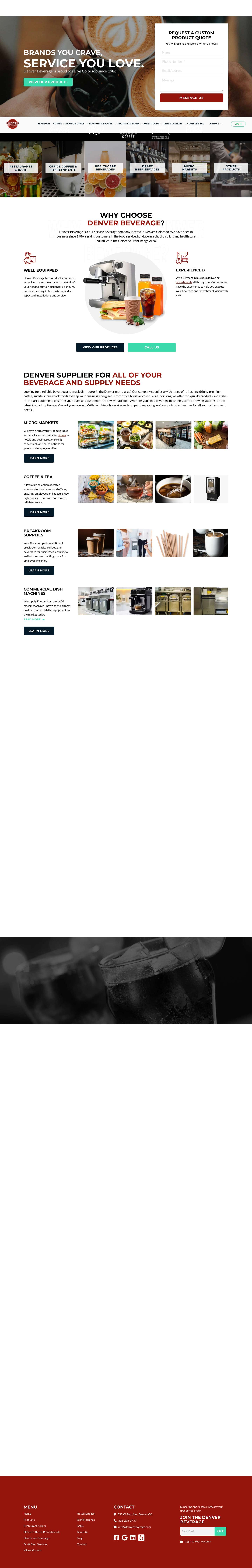 Food And Beverage Distributor - Coca-Cola Distributor Denver | Denver Beverage - Full Screenshot