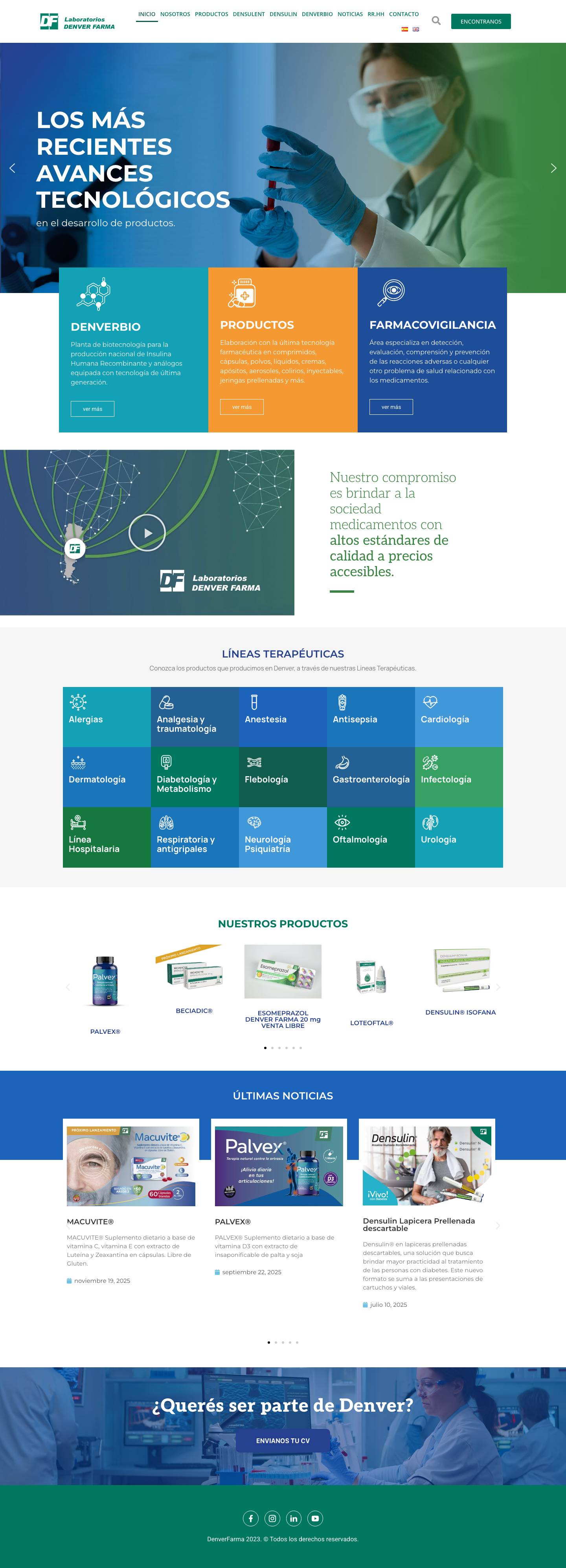 Denver Farma – Laboratorios - Full Screenshot