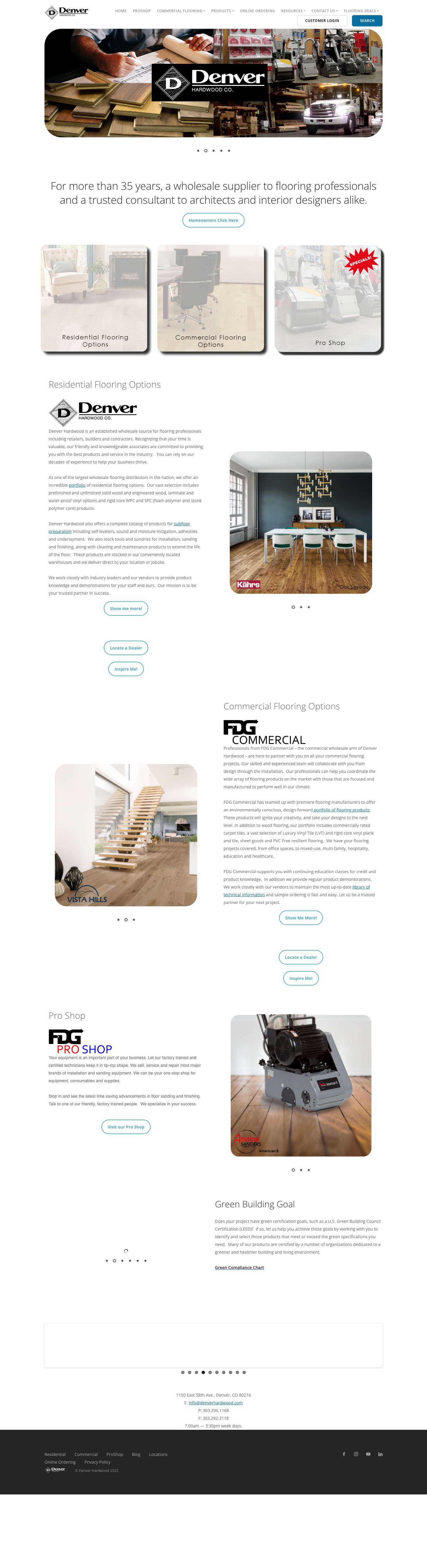 Denver Hardwood Co. - Wholesale Commercial and Residential Flooring Supplier and Distributor - Full Screenshot