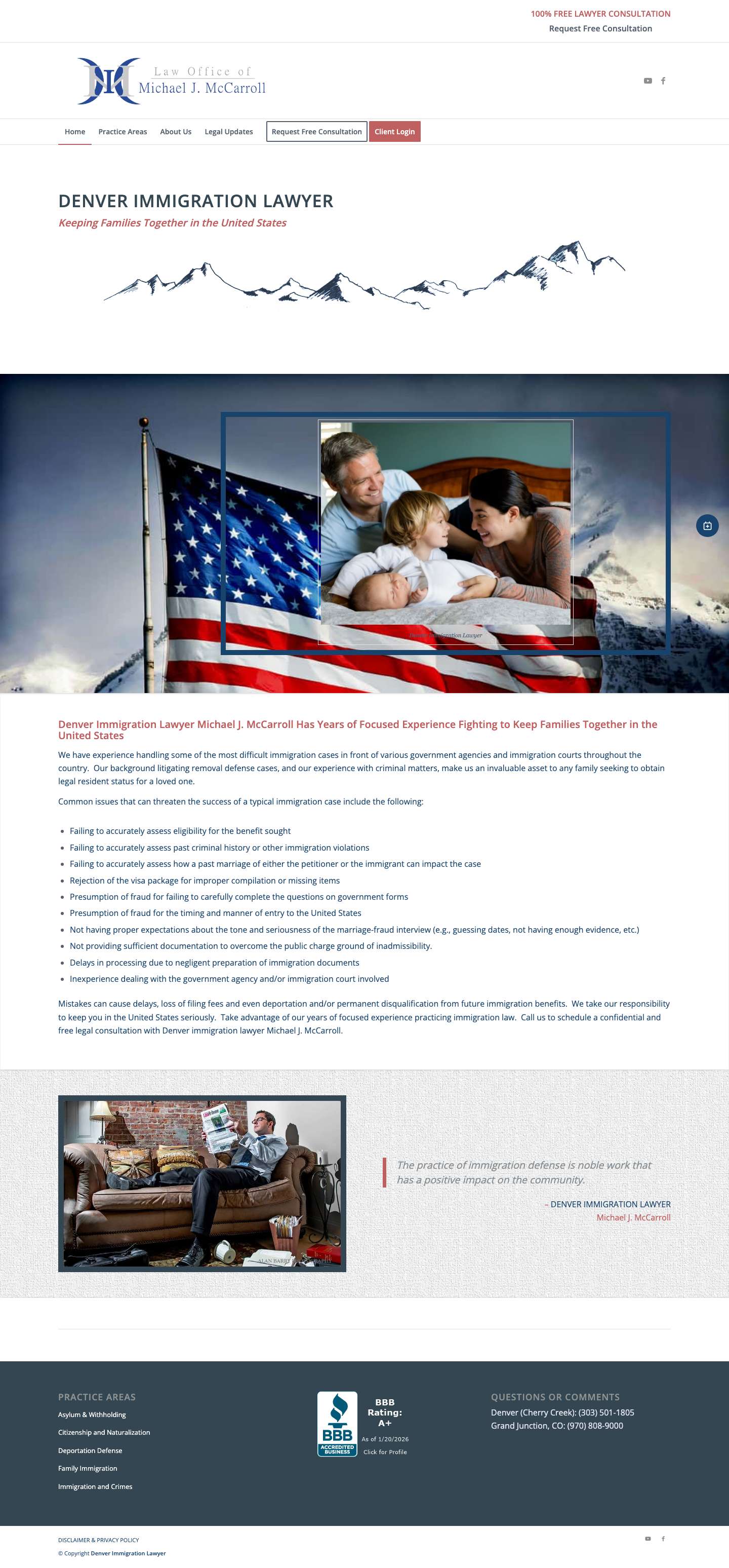 Denver Immigration Lawyer – 100% Free Legal ConsultationScroll to top - Full Screenshot