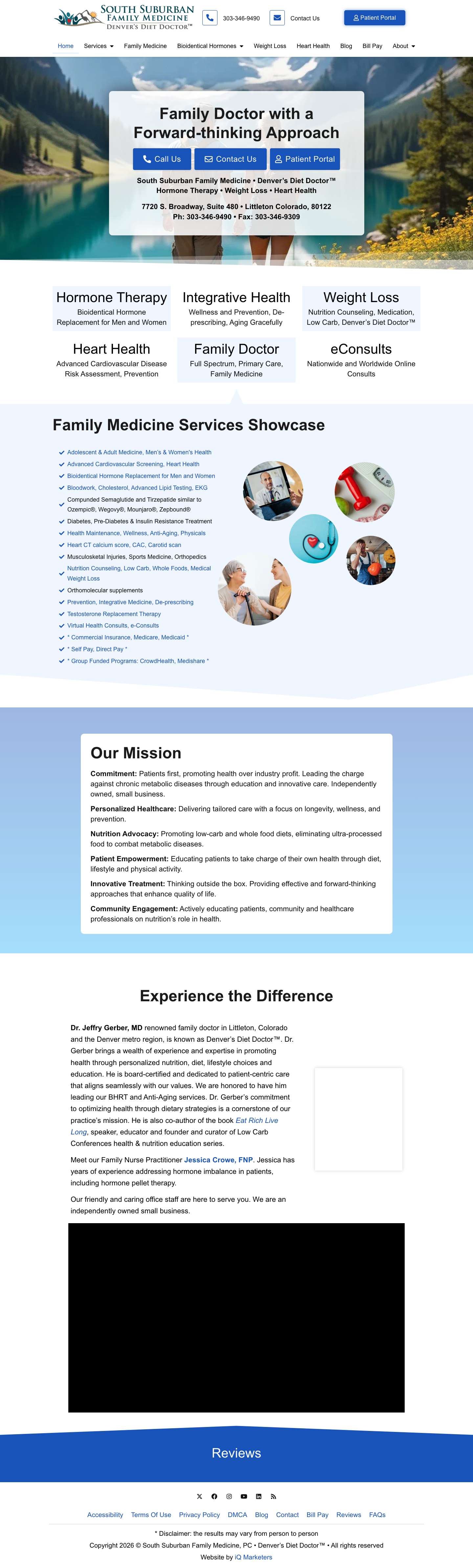 Family Doctor, Hormone Therapy, Weight Loss in Littleton, J. Gerber, MD - Full Screenshot