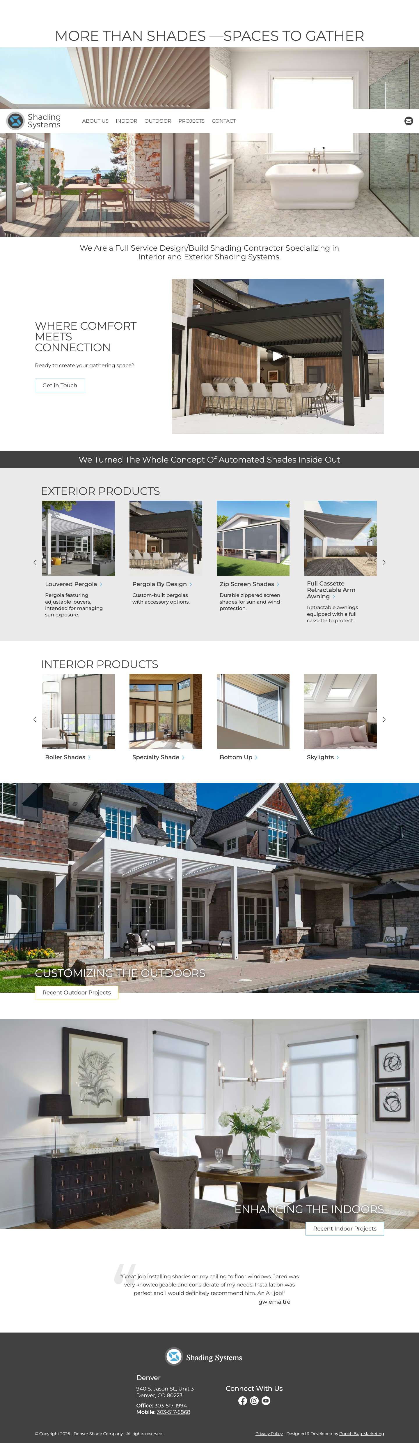 Shading Systems - More Than Shades, Spaces to Gather. - Full Screenshot
