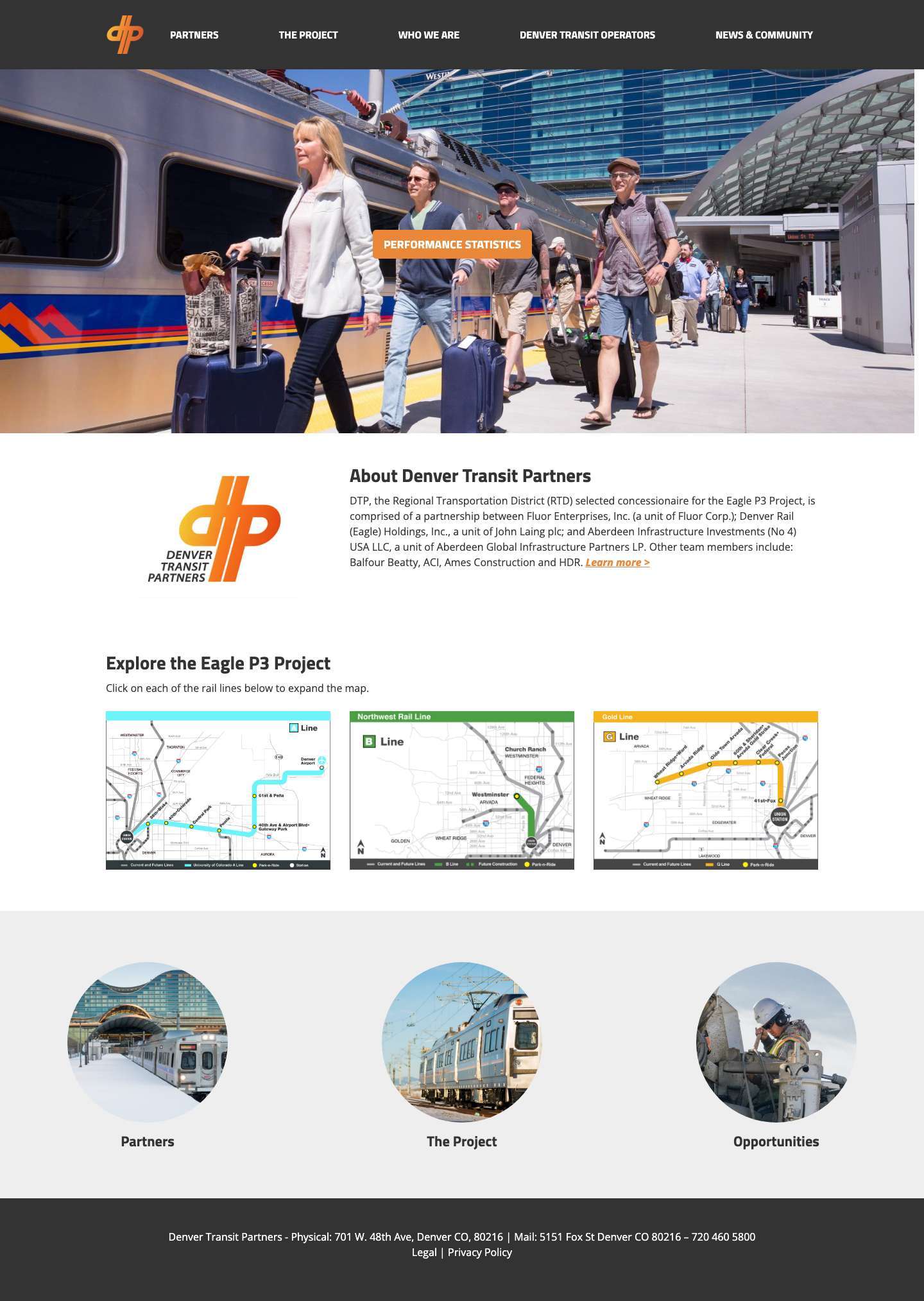 Denver Transit Operators | Denver Transit Partners - Full Screenshot