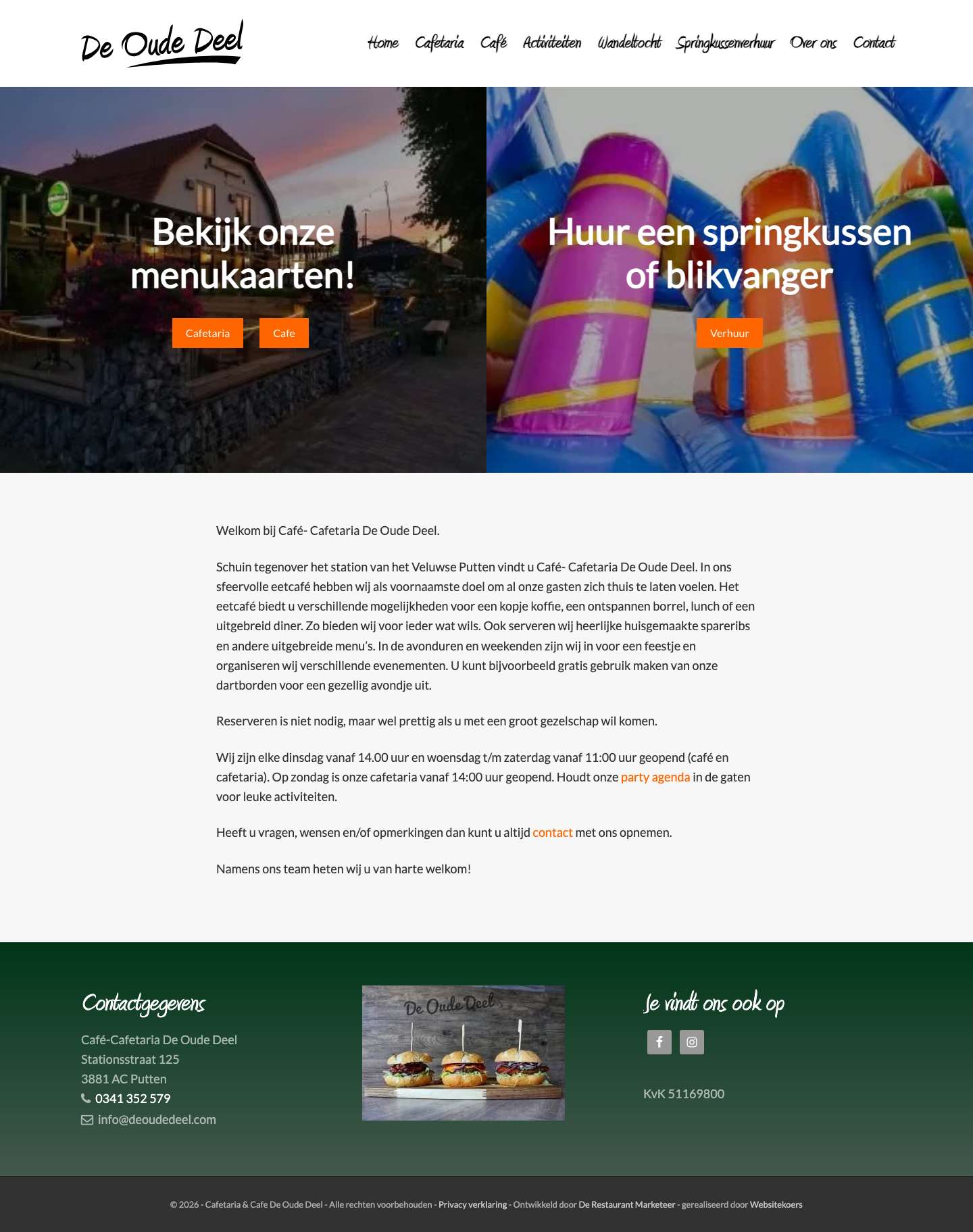 Gezellig cafe - Café-Cafetaria De Oude Deel - Putten - Full Screenshot