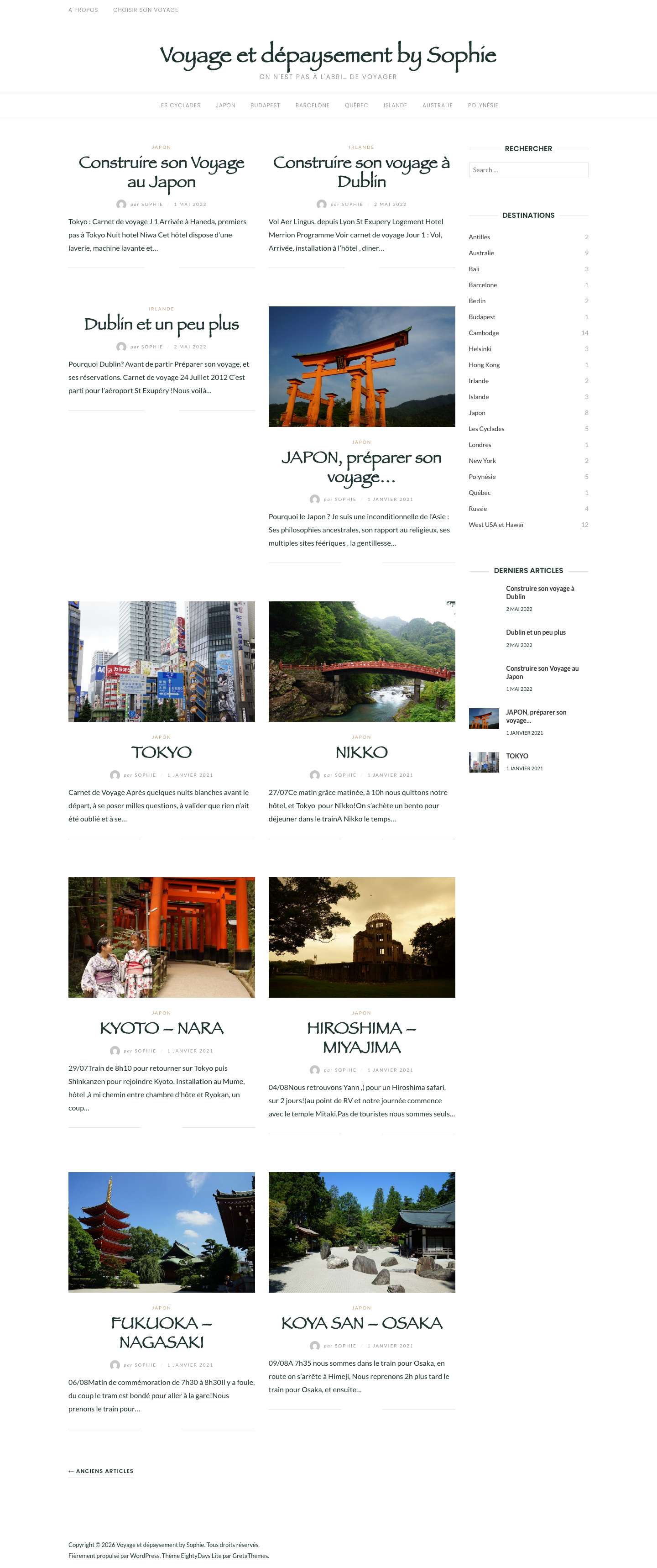 Voyage et dépaysement by Sophie - On n'est pas à l'abri... de voyager - Full Screenshot