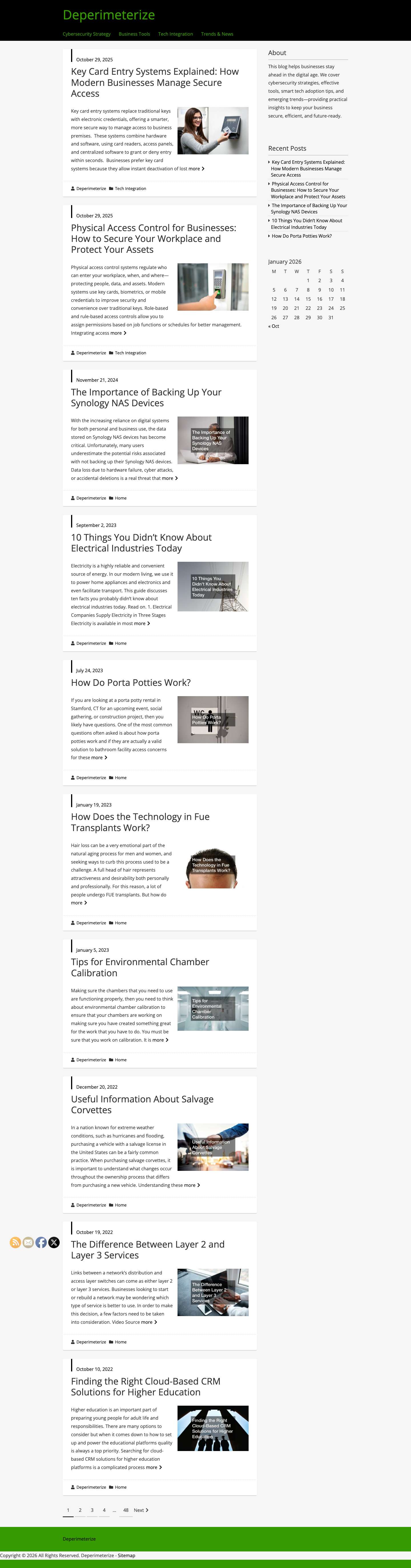 Deperimeterize: Cybersecurity Insights & BizTech Integration - Full Screenshot